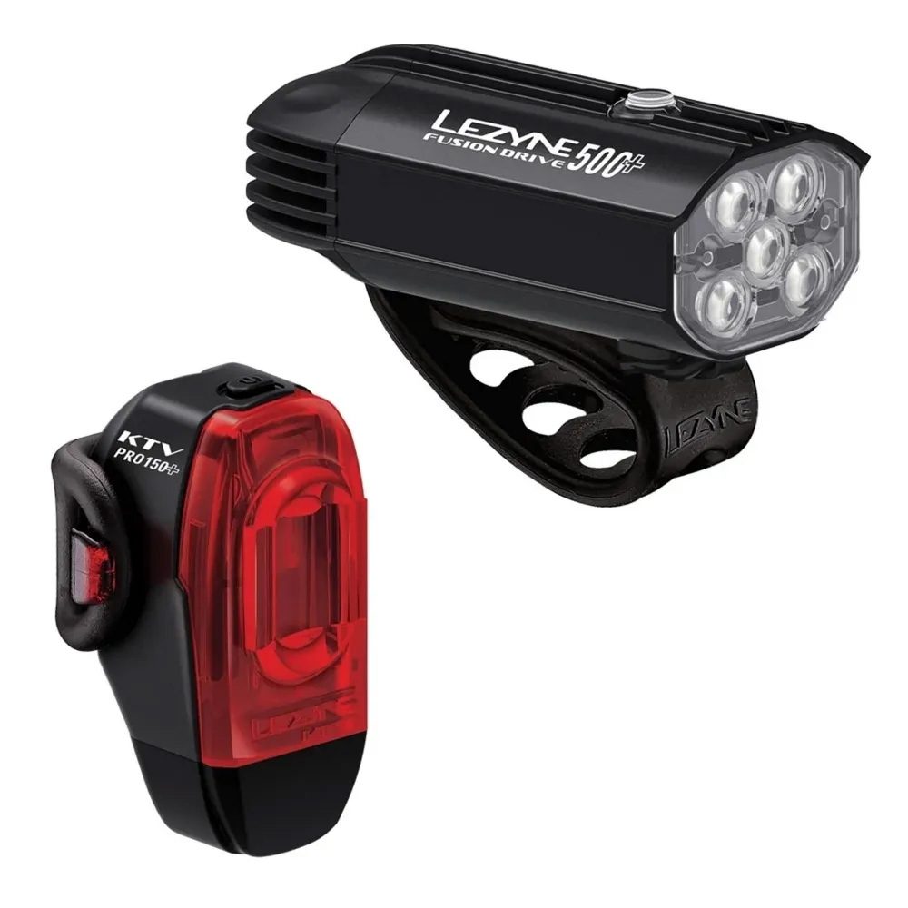 Lezyne Fusion Drive 500+ /  KTV Drive Pro+ Light Set Black