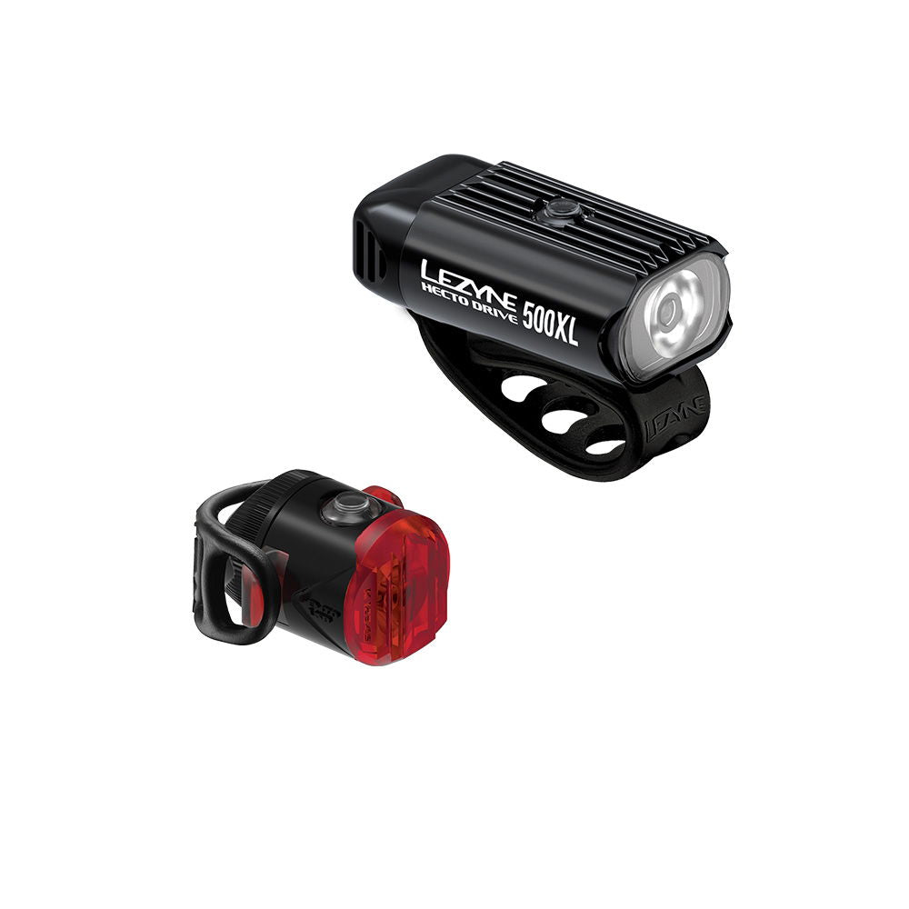 Lezyne Hecto Drive 500XL / Femto USB C Pair Light Set Black