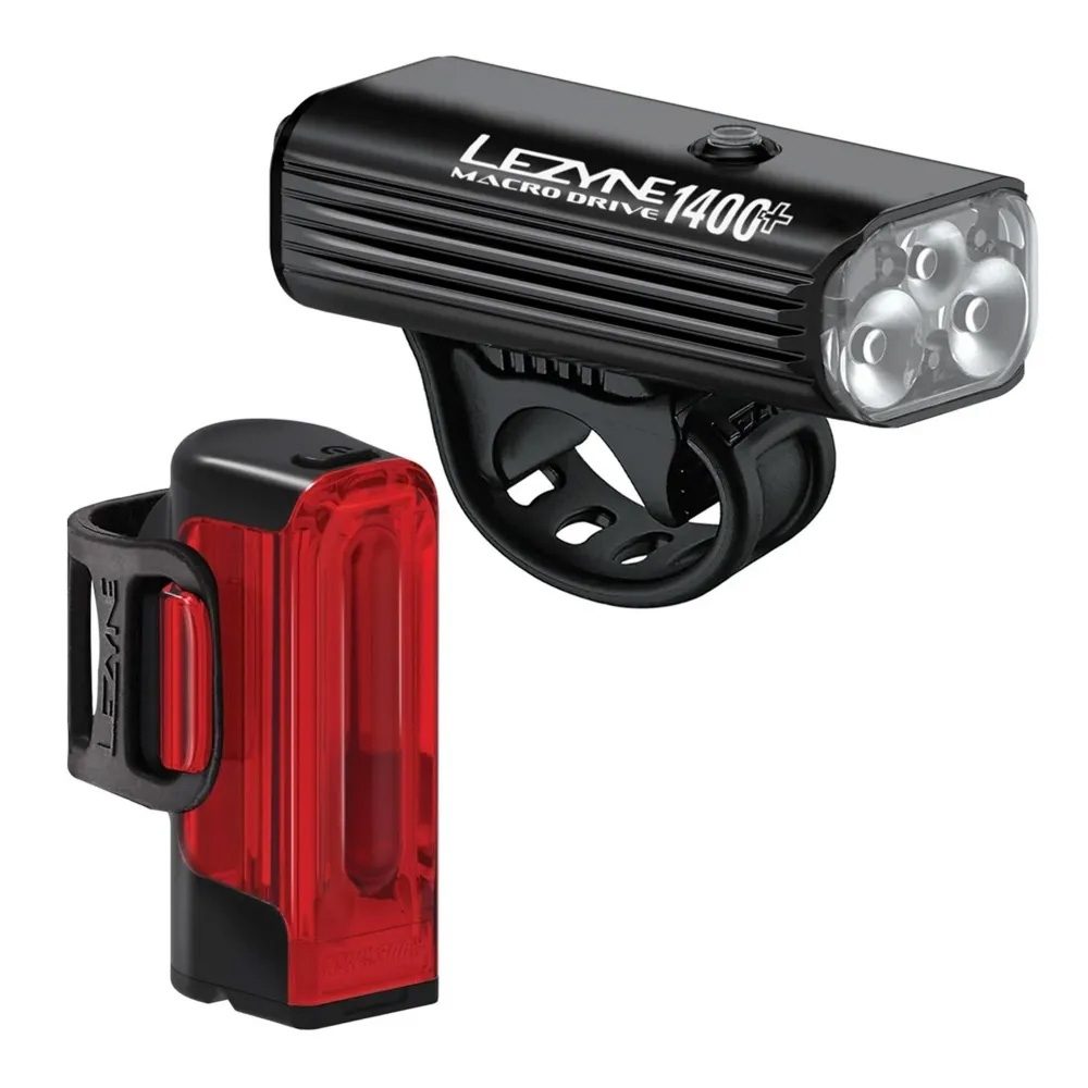 Lezyne Macro Drive 1400+ /  Strip Drive Pro 400+ Black