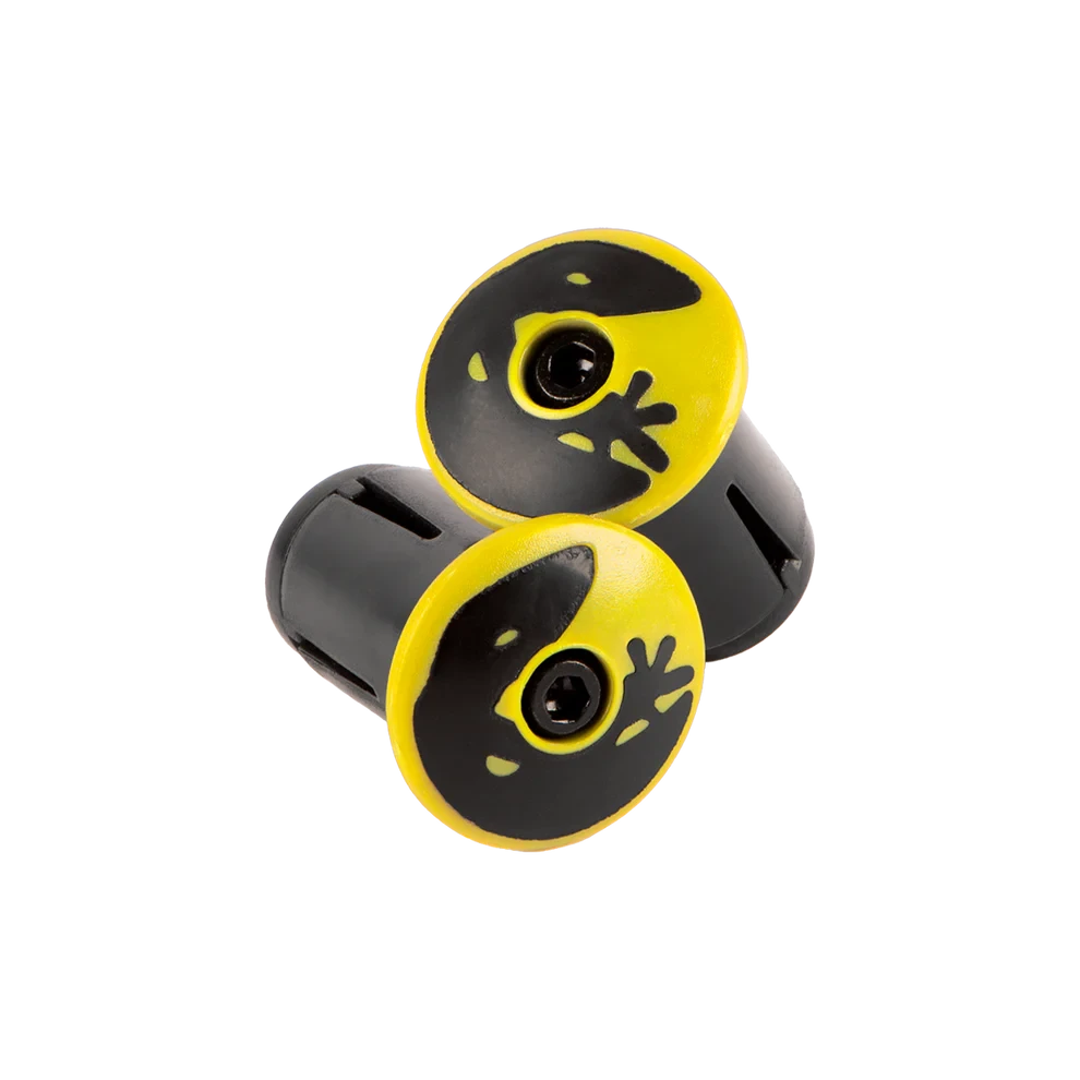 Lizard Skins DSP Bar Tape Plugs Viper Yellow