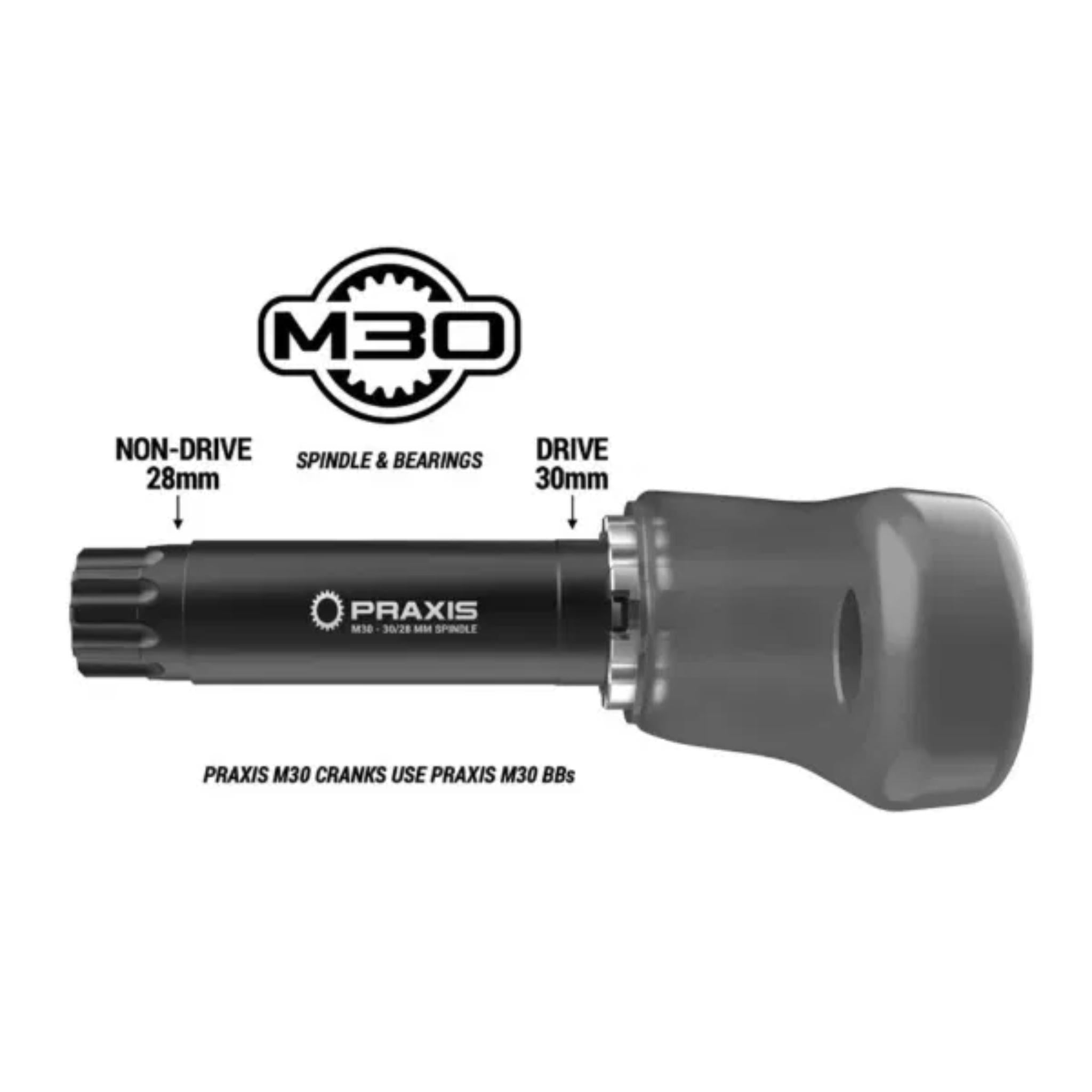 M30 Thru BSA 68mm Ceramic Bottom Bracket Black / 68mm