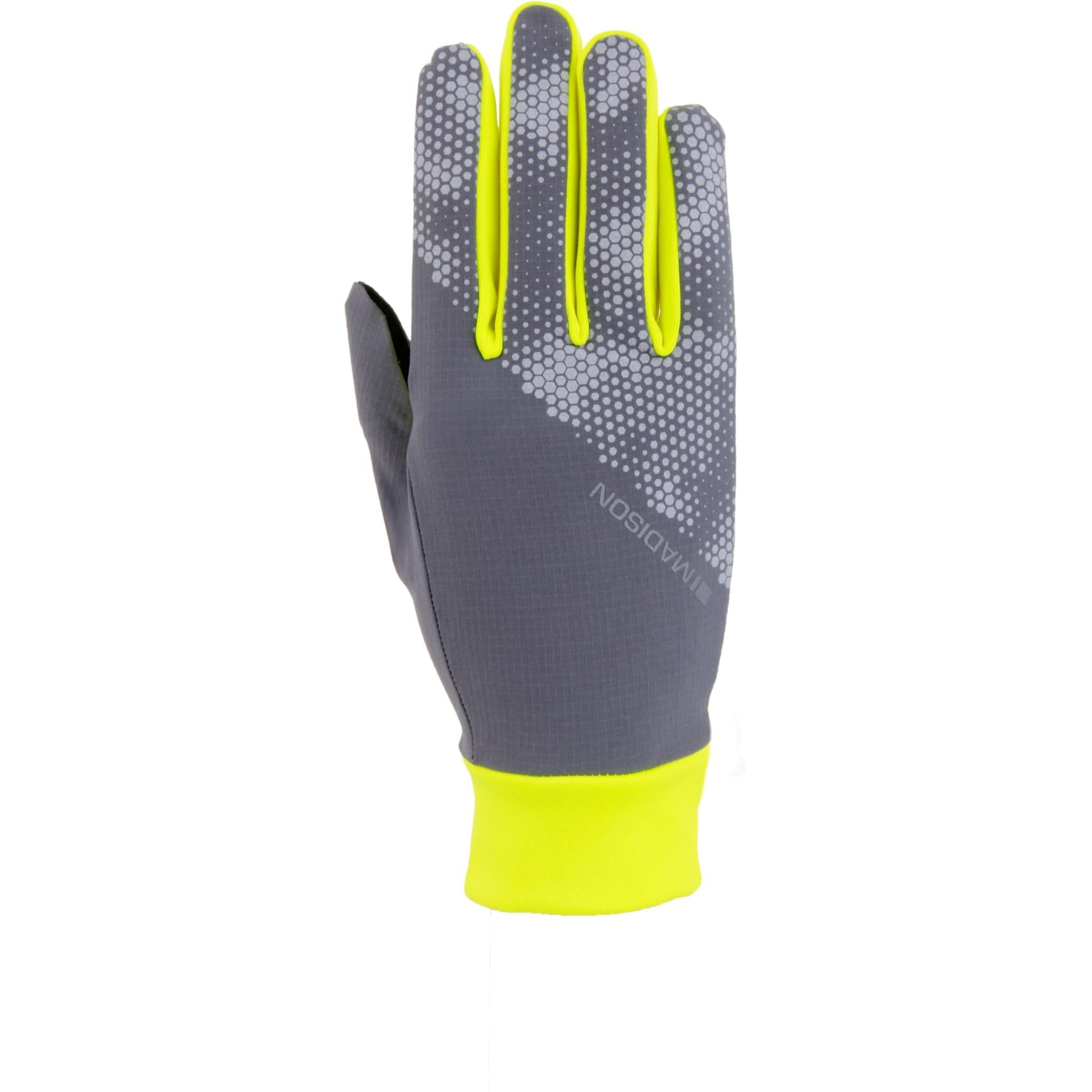 Madison Freewheel Stellar-Tech Windproof Gloves Hi-Viz Yellow / Castle Grey / X-Small