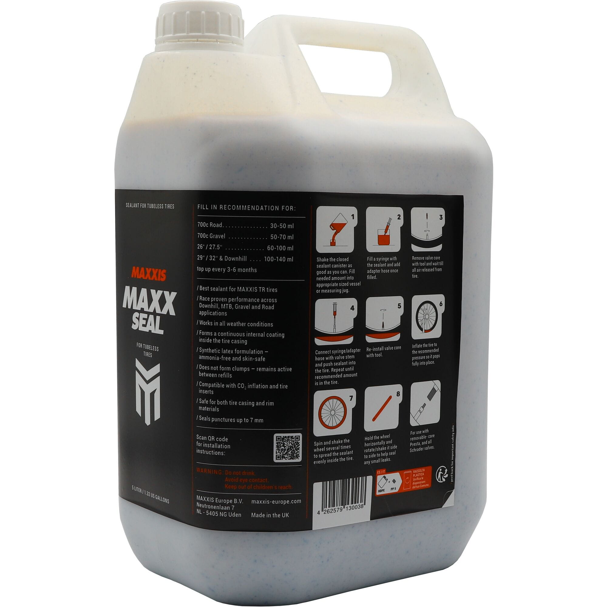Maxx Seal Tubeless Tyre Sealant Black / 5 Litre