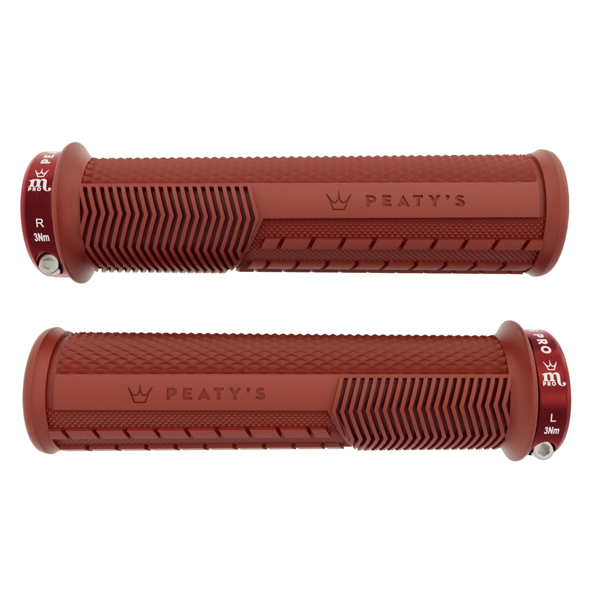 Monarch Pro Knurl Grips Brick Red / Thick
