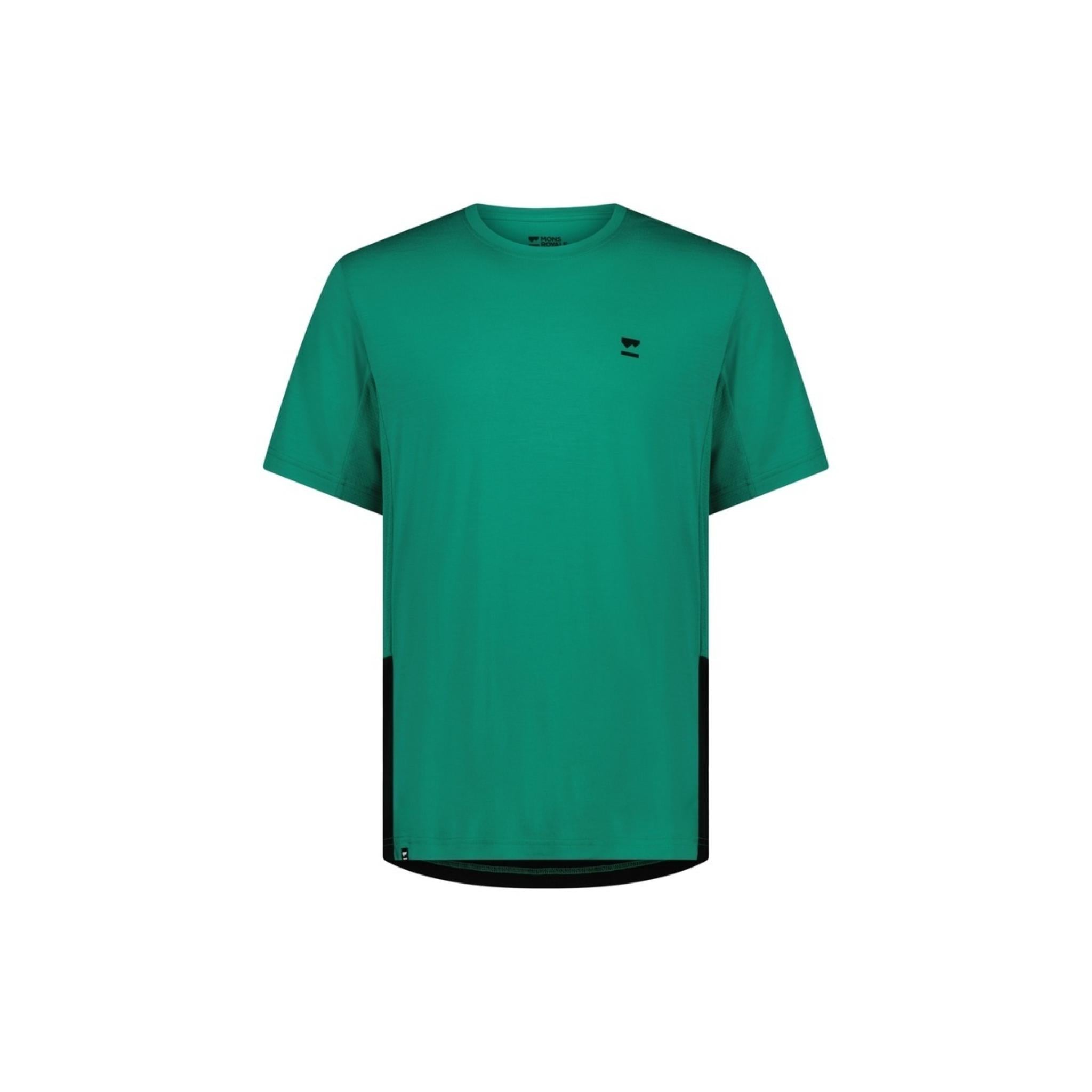 Mons Royale Tarn Merino Shift T-Shirt - Pop Green / Black Pop Green / Black / L