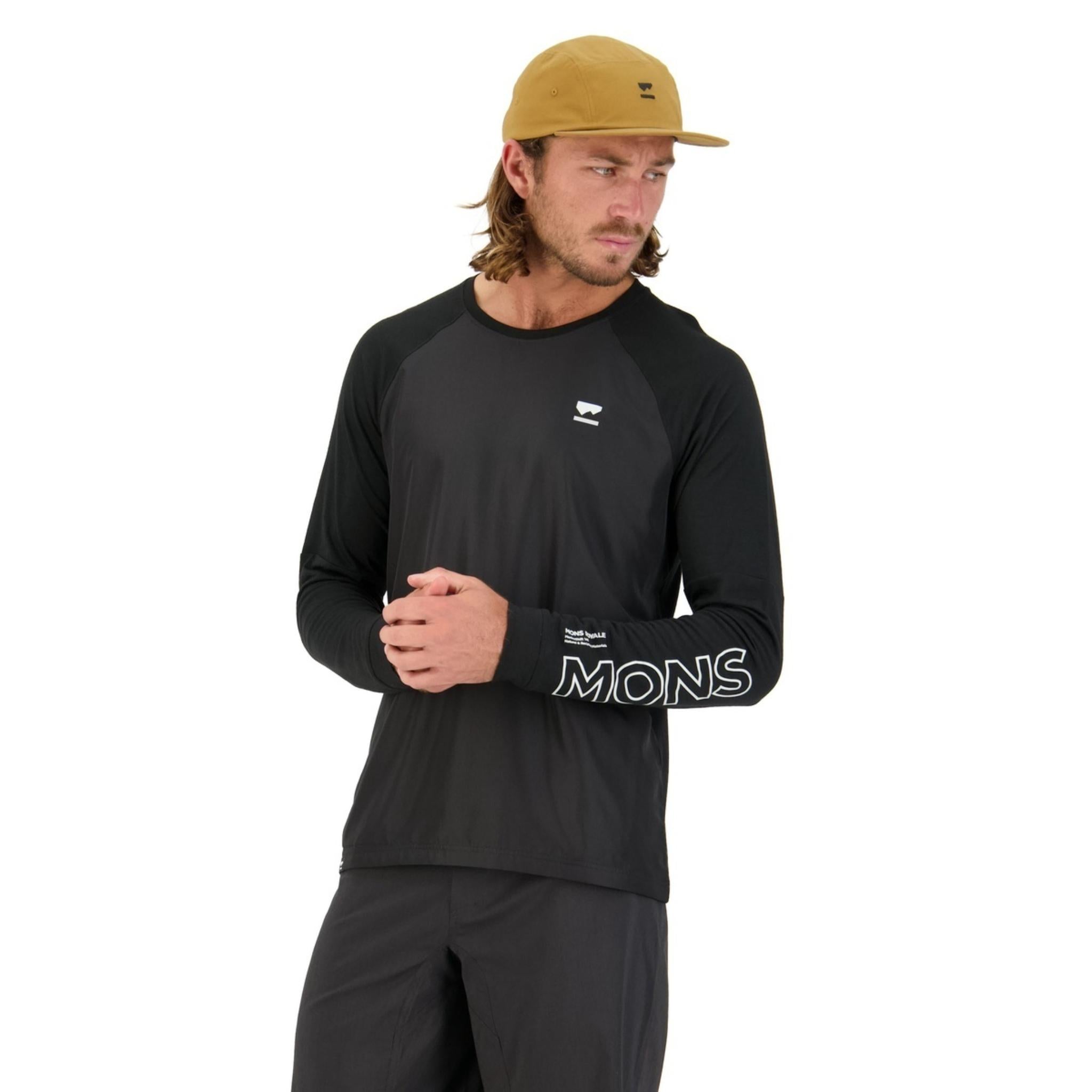 Mons Royale Tarn Merino Shift Wind Jersey - Black