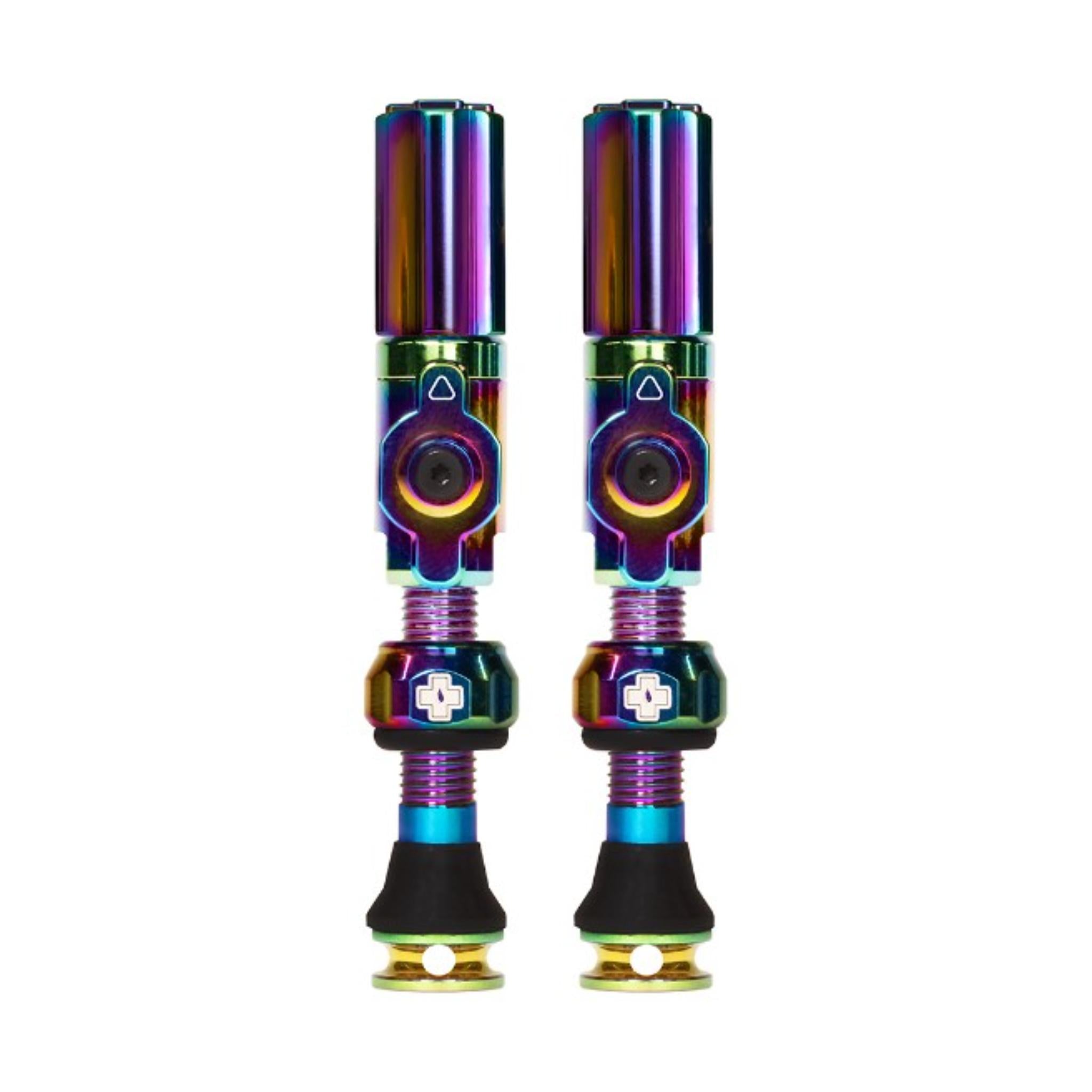 Muc-Off Big Bore Tubeless Valves Iridescent / Medium / Hybrid (Schrader)