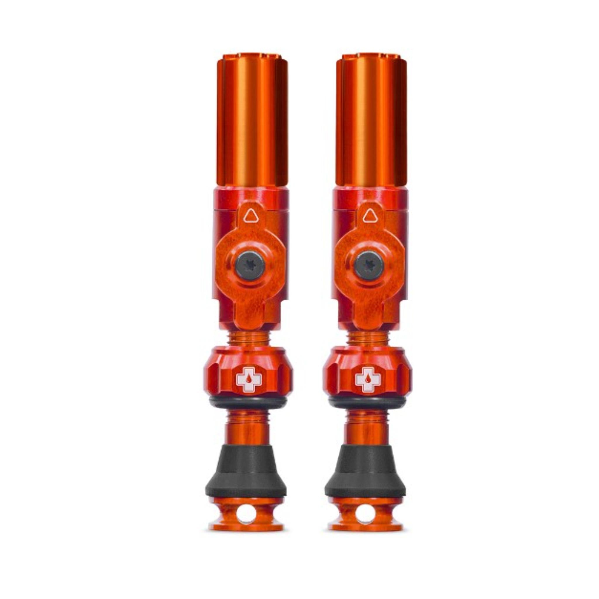 Muc-Off Big Bore Tubeless Valves Orange / Small / Hybrid (Schrader)