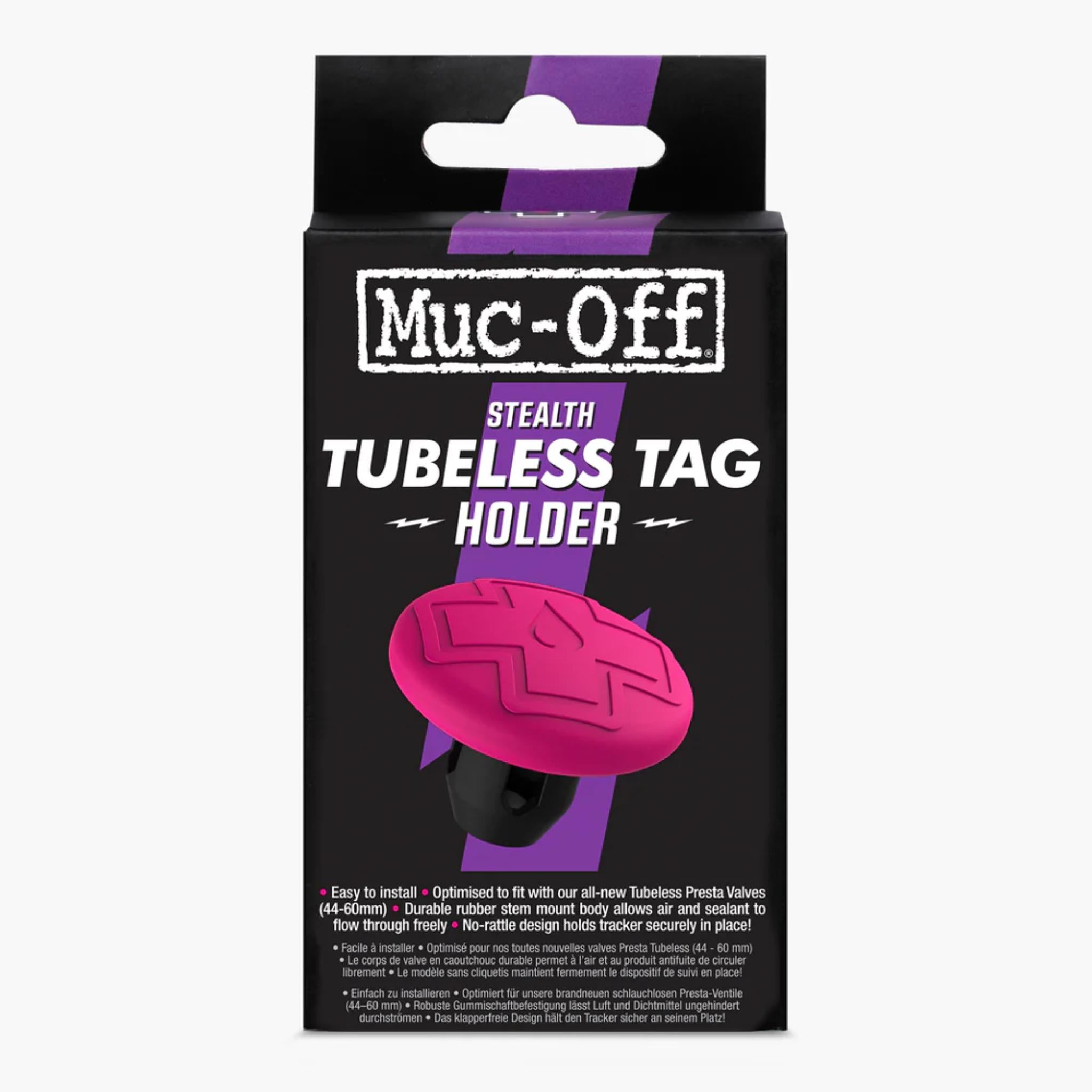 Muc-Off Tubeless Tag Holder Black / Pink Black/Pink