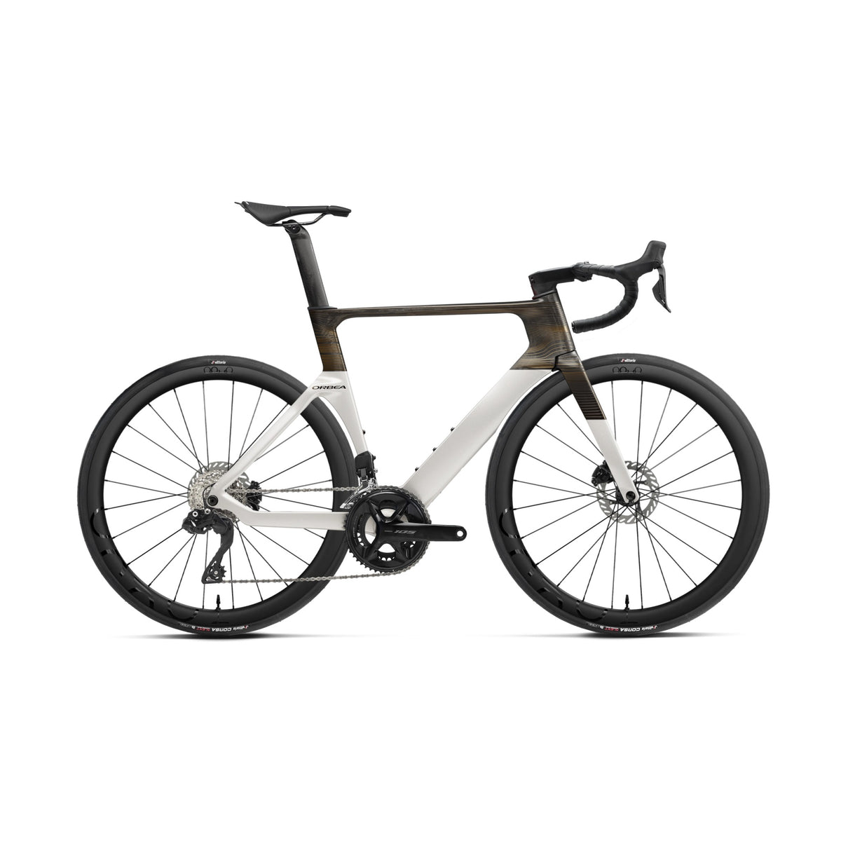 Orca Aero M35iLtd PWR 2026 Golden White (Gloss) - Carbon Raw (Matt) / 47