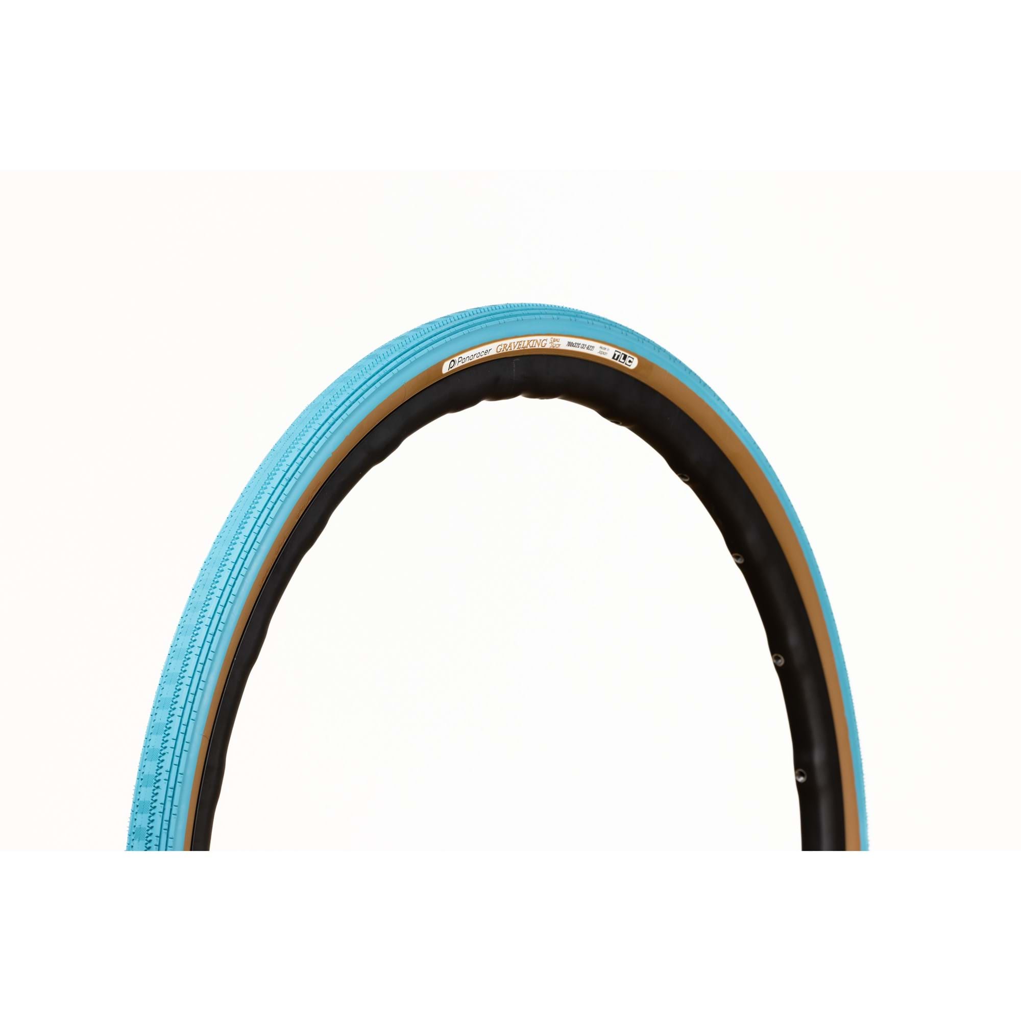 Panaracer GravelKing Semi Slick Colour Edition TLC Tyre Turquoise Blue/Brown / 700 x 38c
