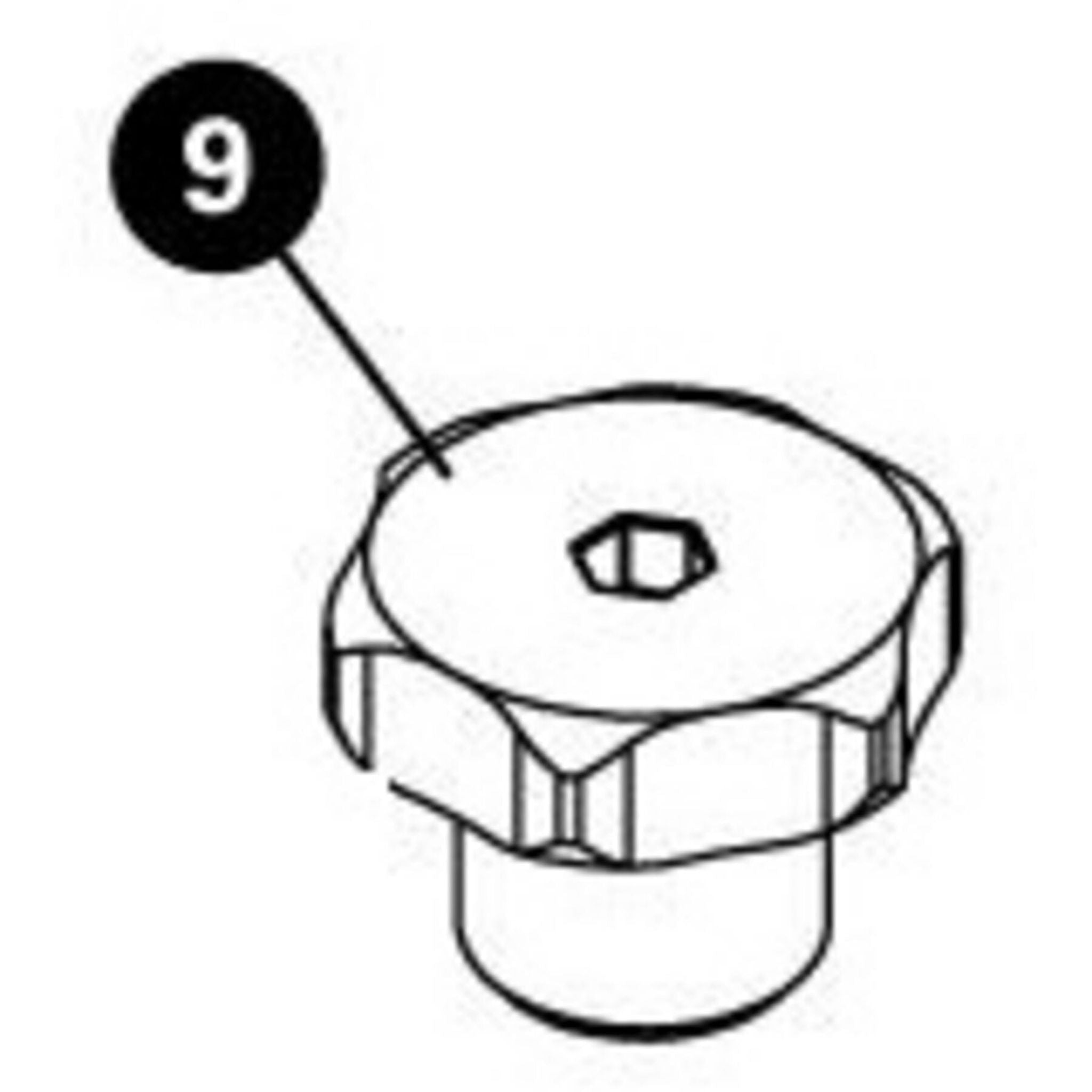 Park Tool 2174 A - Knob assembly for DT-5 and DT-5.2 Blue / One size