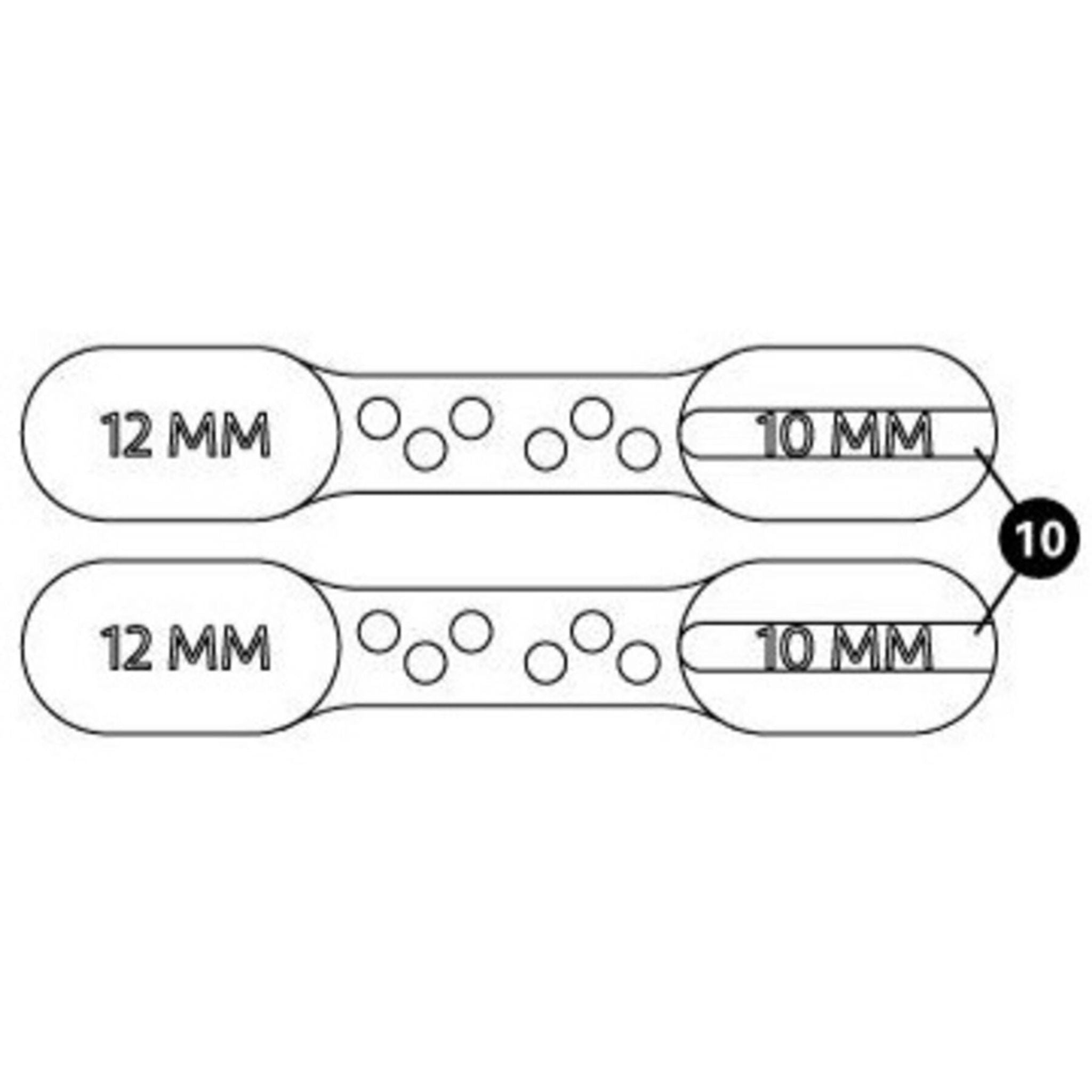 Park Tool 2581-2 10/12 mm Brake bleed block for BKM and BKD Black / One size