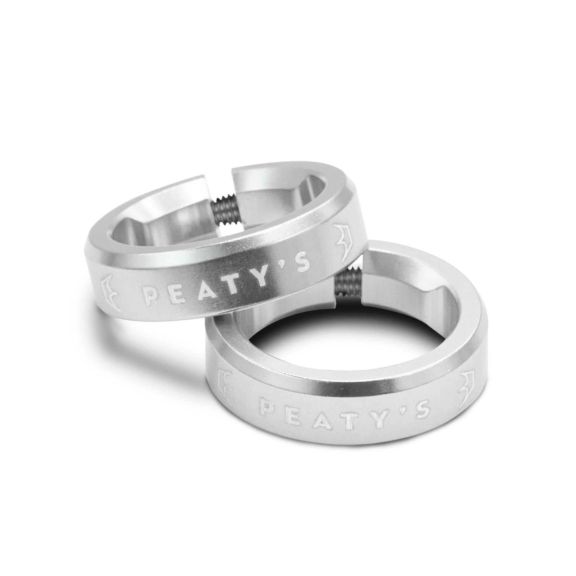 Peatys Monarch Grip Lock Rings Silver