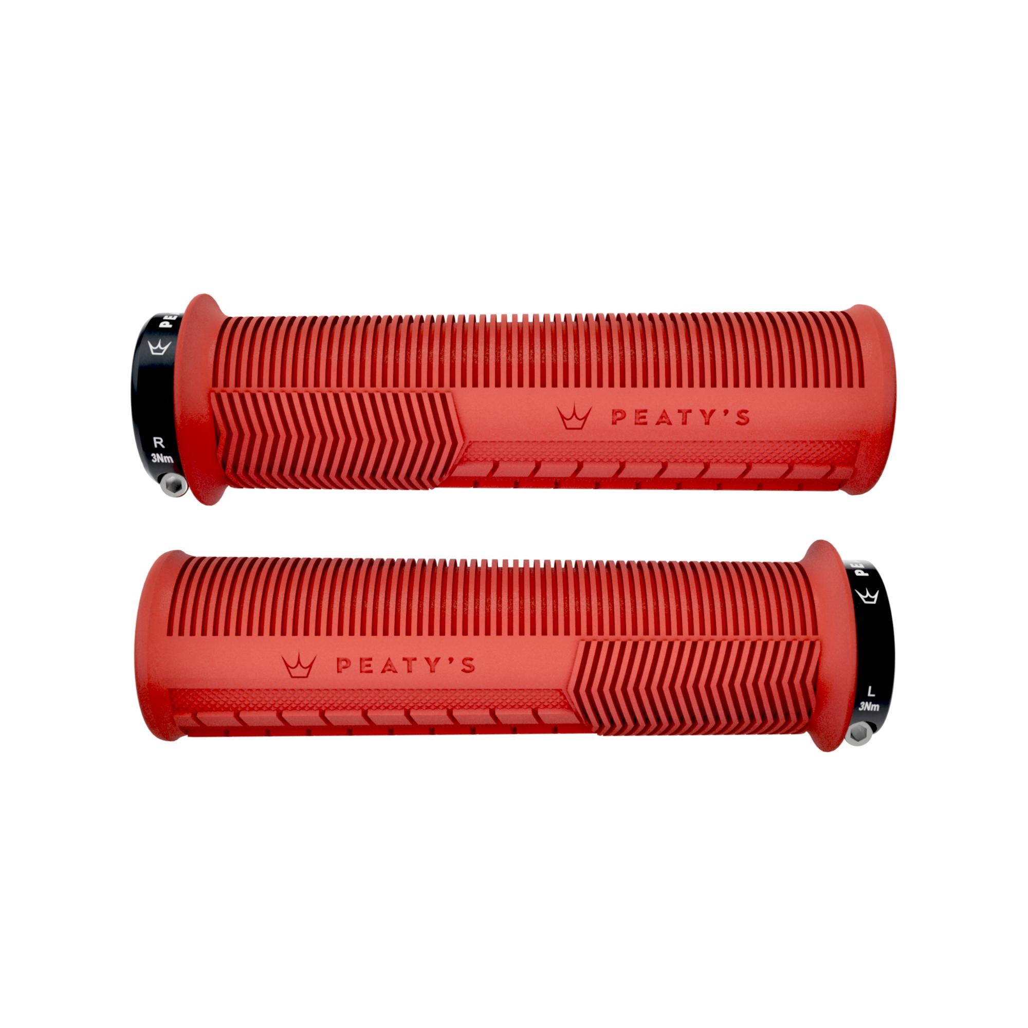 Peatys Monarch Grips Red / Mushroom Pattern / Thick