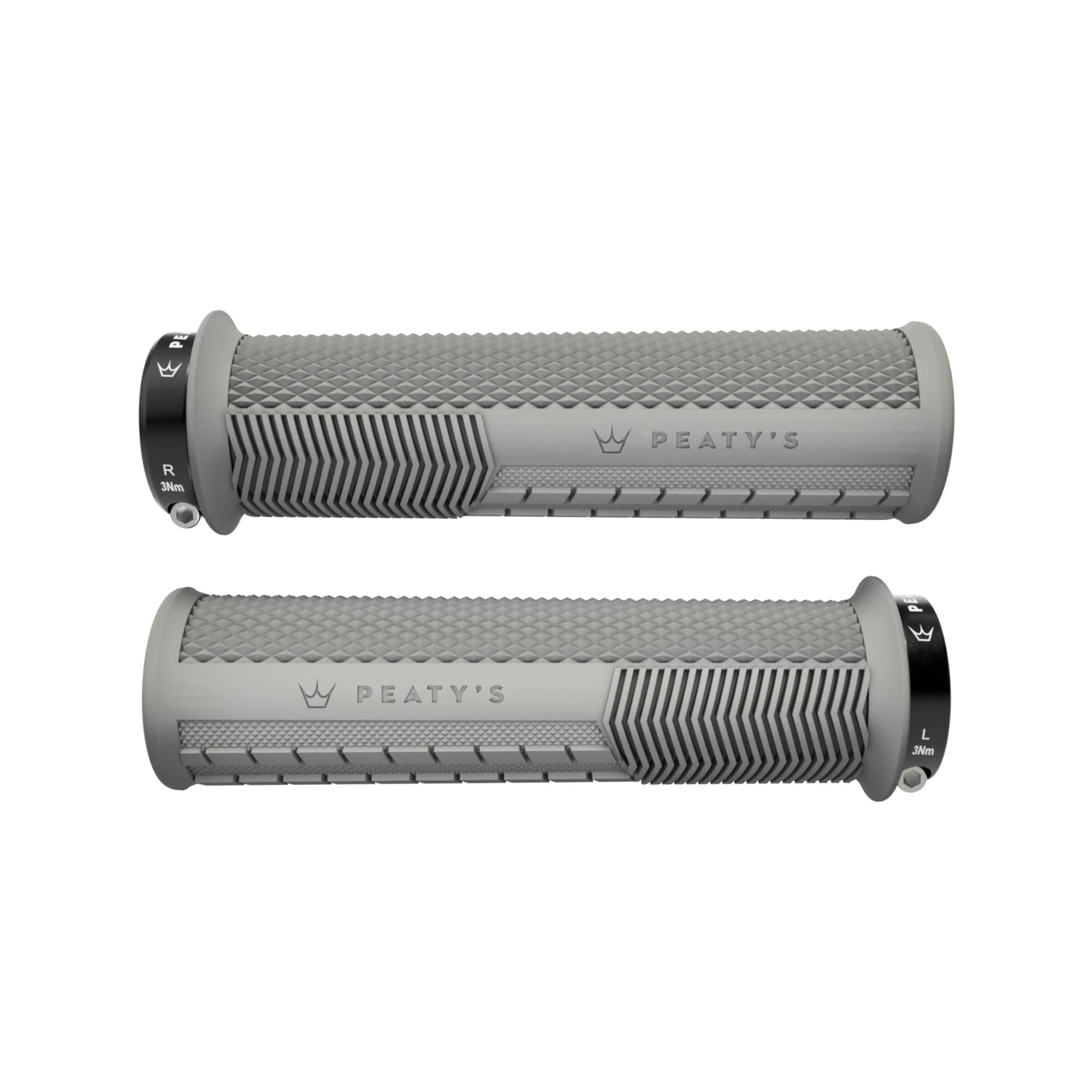 Peatys Monarch Grips Slate / Knurl Pattern / Thick