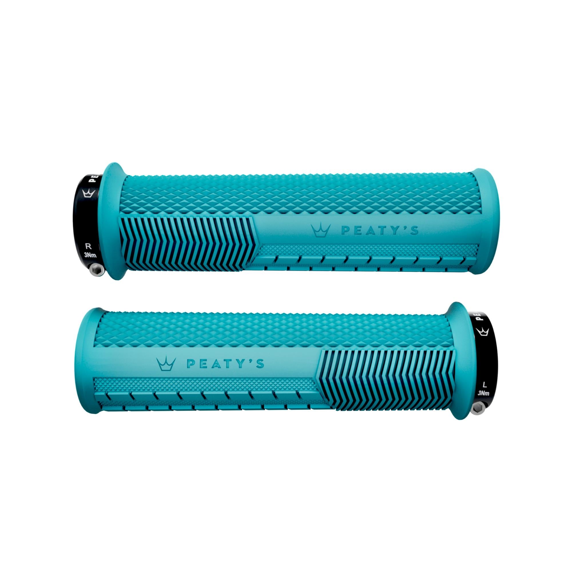 Peatys Monarch Grips Turquoise / Knurl Pattern / Thick
