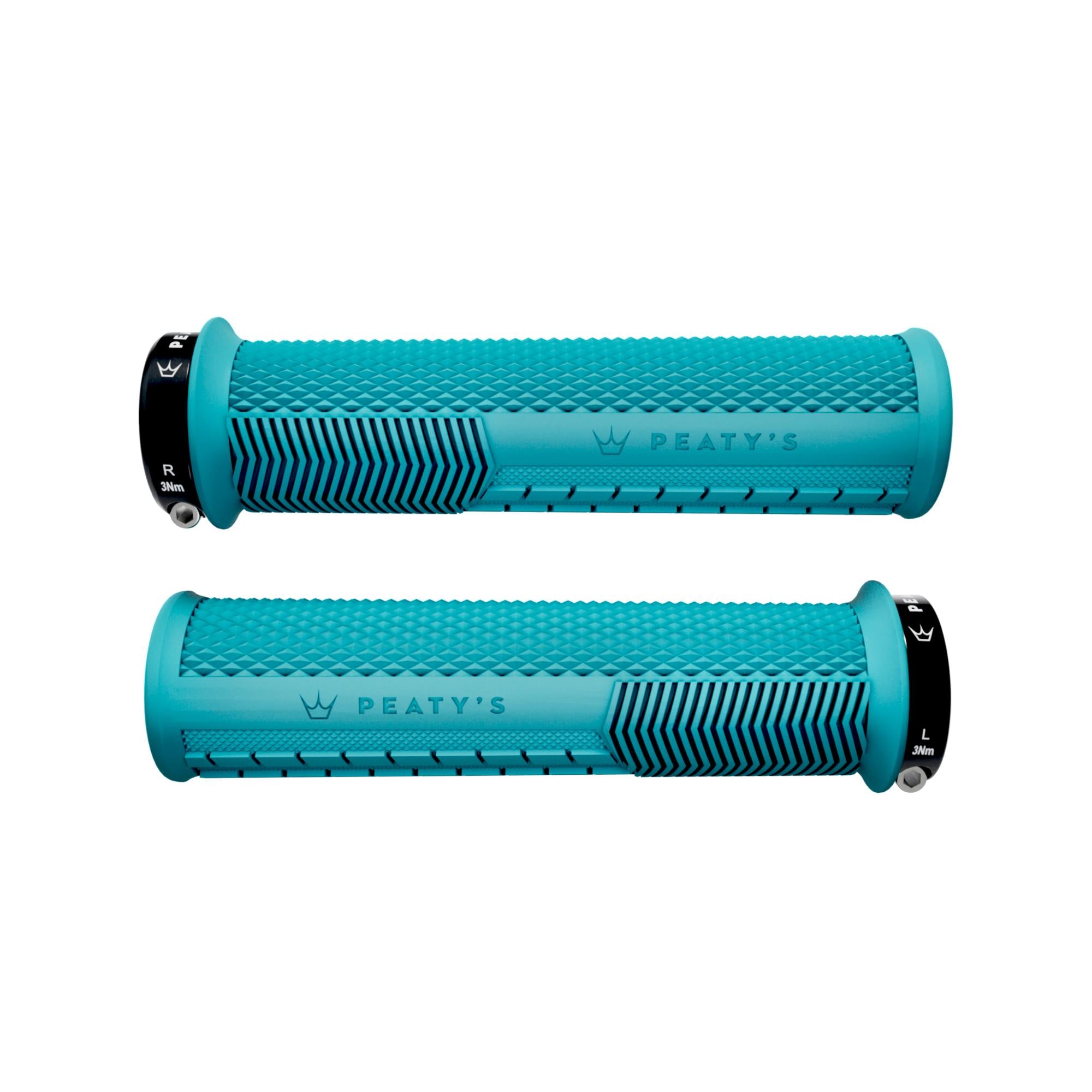 Peatys Monarch Grips Turquoise / Knurl Pattern / Thin