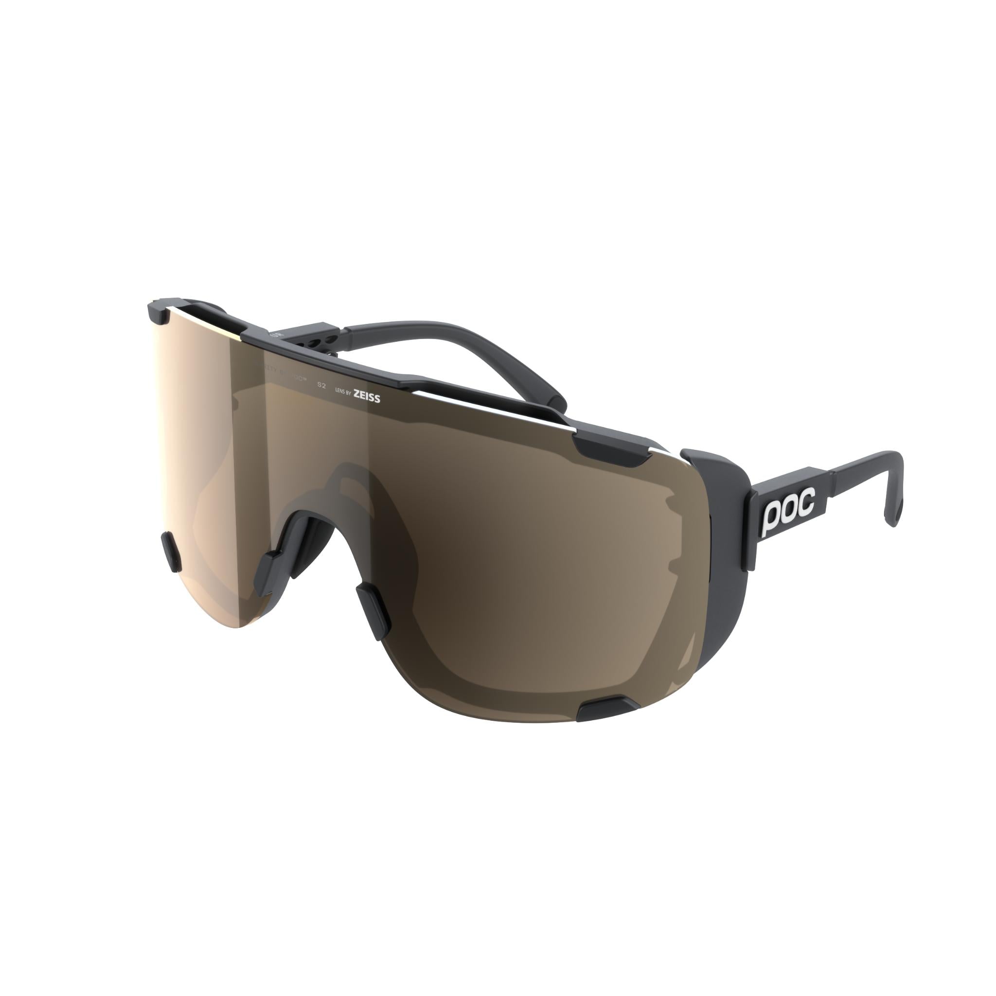 POC Devour Ultra Glasses Uranium Black / Clarity Trail/Partly Sunny Silver