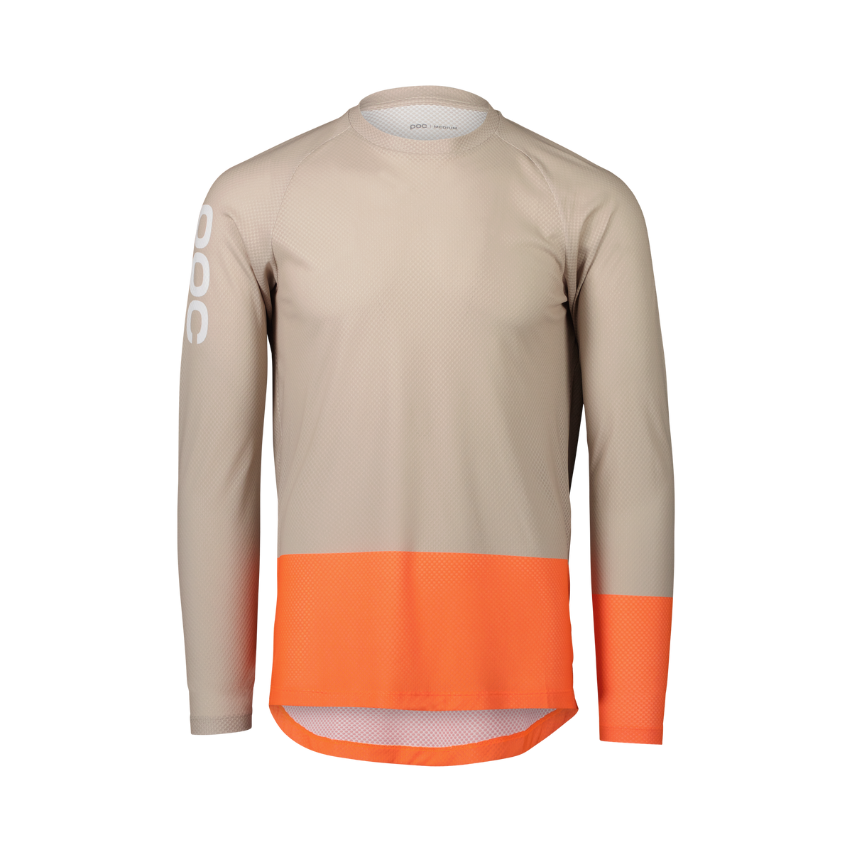 POC MTB Pure LS Jersey Light Sandstone Beige/Zink Orange / XS
