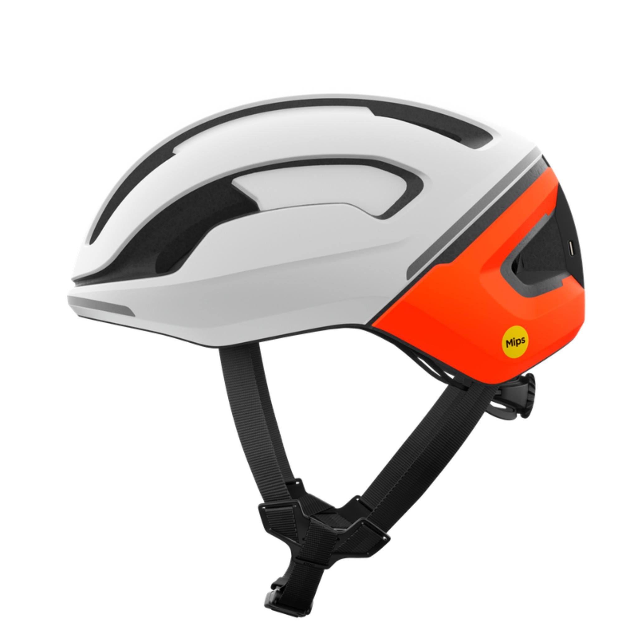 POC Omne Beacon MIPS Helmet Hydrogen White/Fluorescent Orange Matt / S/50-56cm