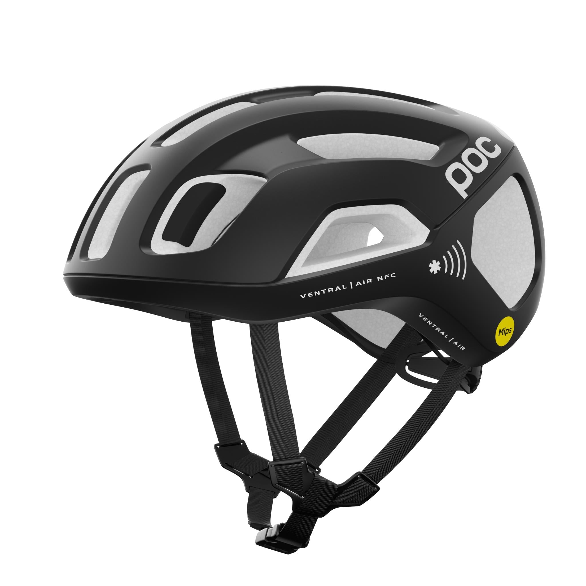 POC Ventral Air WF MIPS Road Helmet Uranium Black Matt/Hydrogen White Matt / S/55-58cm
