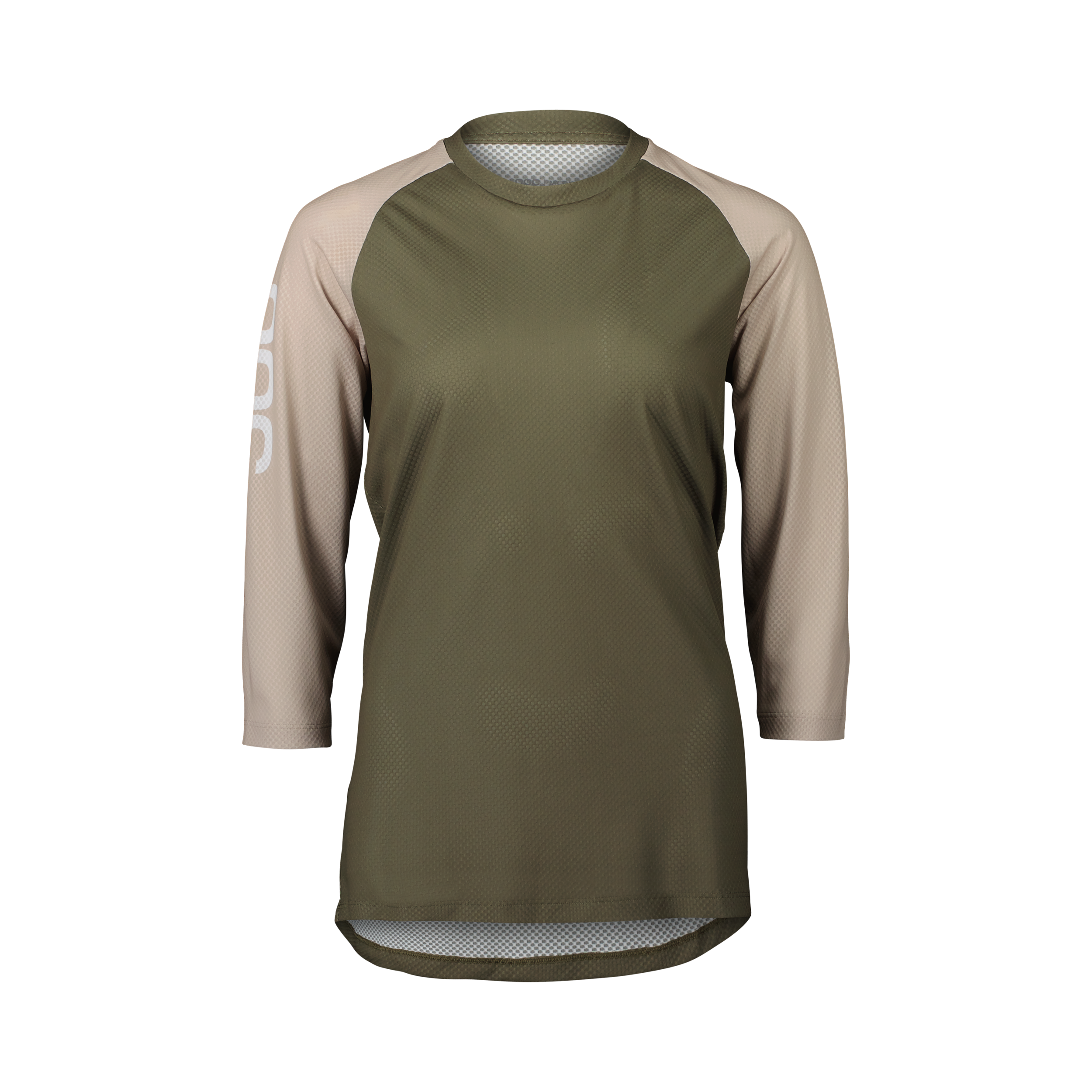 POC Women's MTB Pure 3/4 Jersey Epidote Green/Light Sandstone Beige / XS