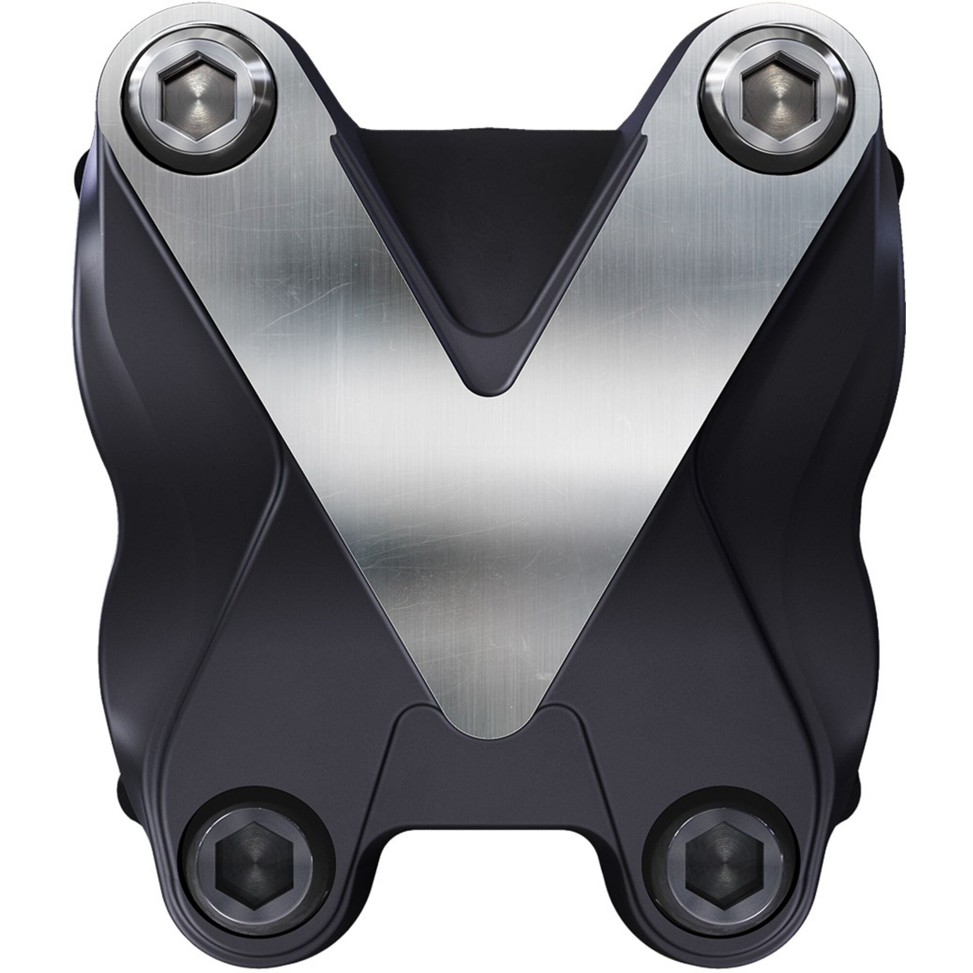 PRO VIBE Alloy Stem 1-1/4" Black - top view with titanium bolts