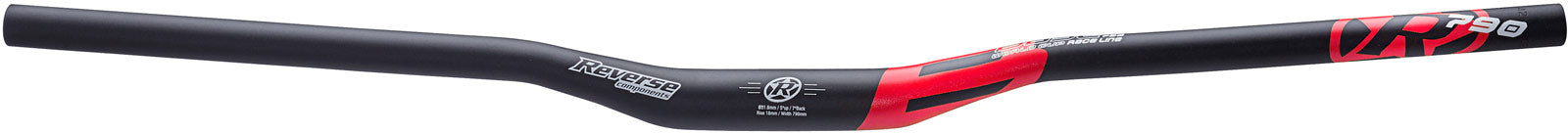 Reverse Base Handlebars Black/Red / 790mm x 35mm x 18mm Rise