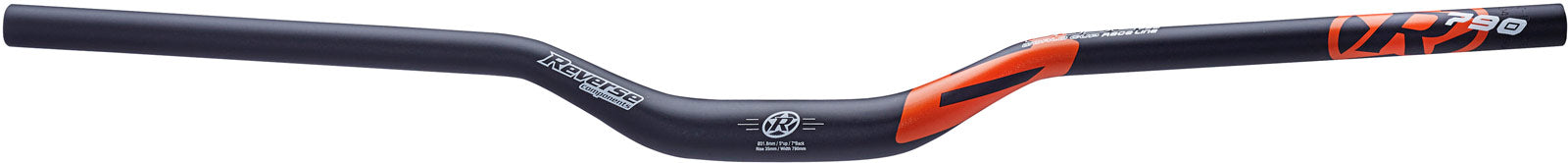 Reverse Base Handlebars Black/Red / 790mm x 35mm x 35mm Rise
