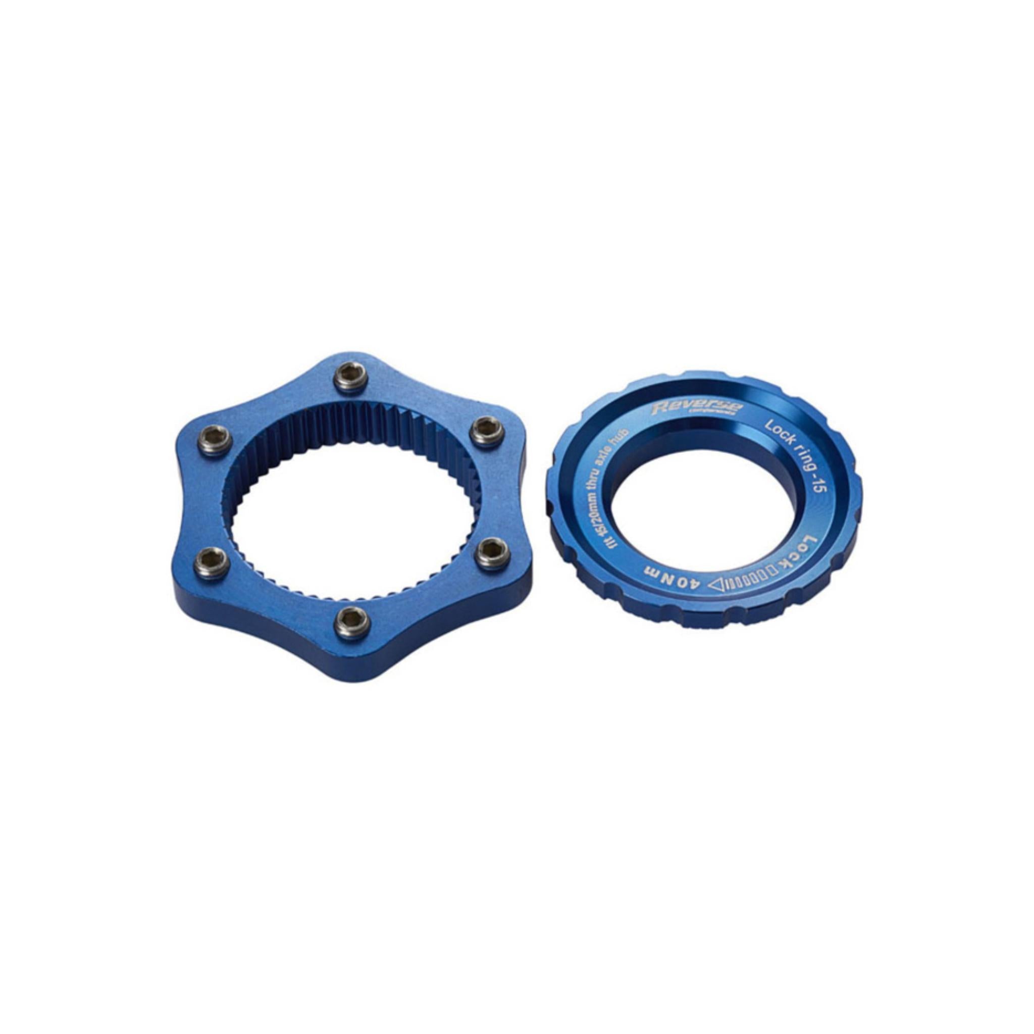 Reverse Centerlock Disc Adapter Blue