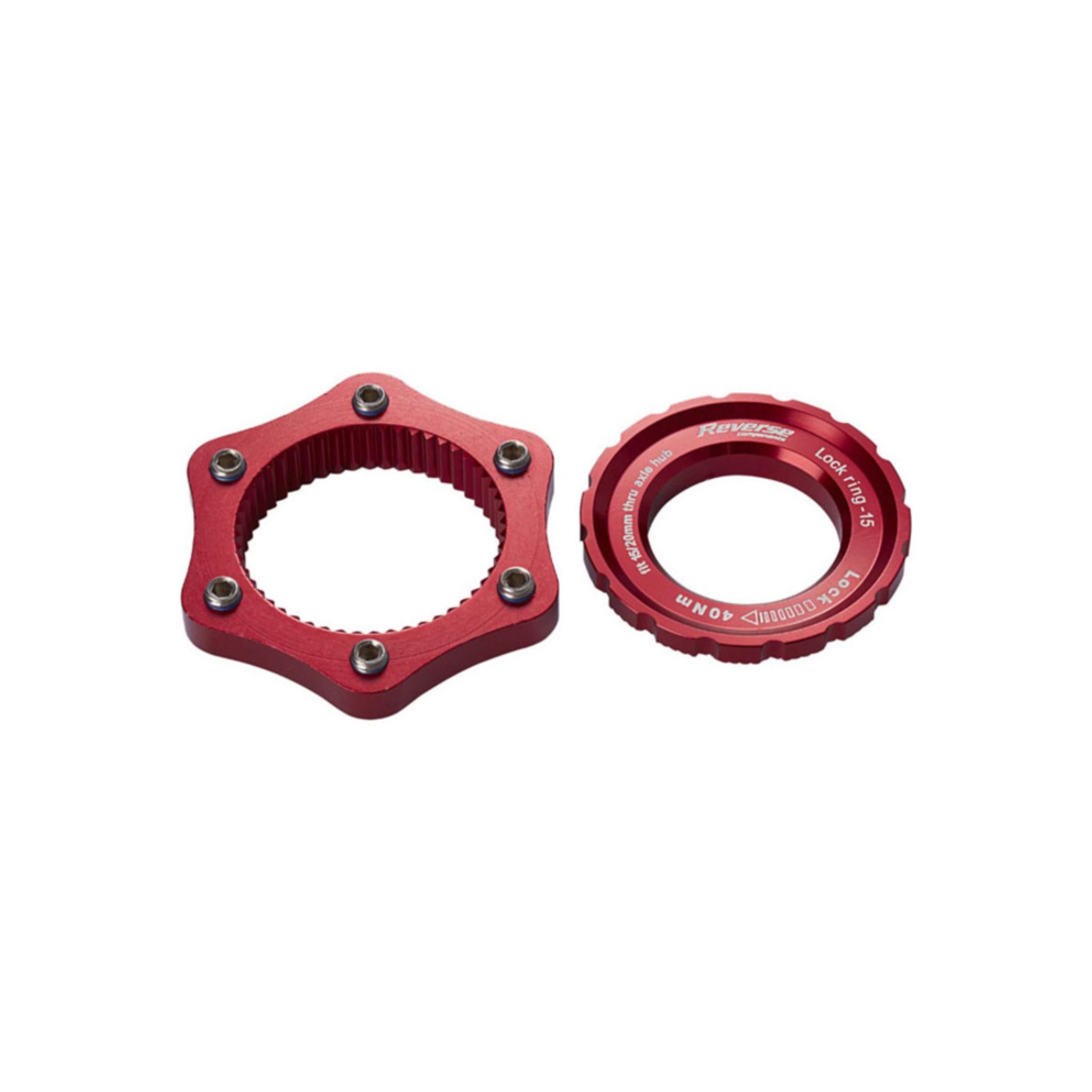 Reverse Centerlock Disc Adapter Red