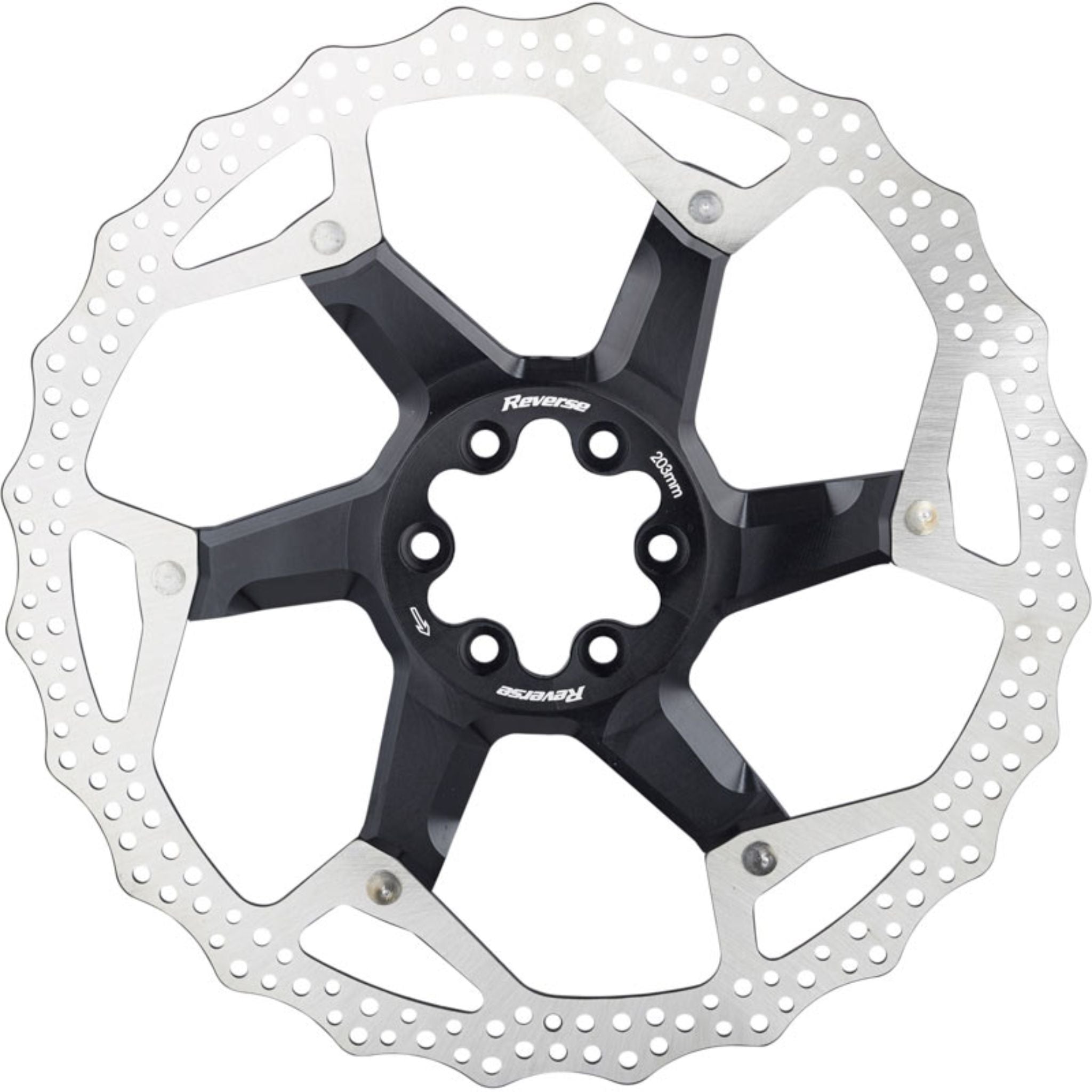Reverse Components Aluminium/Steel Disc Brake Rotor Black / 203mm