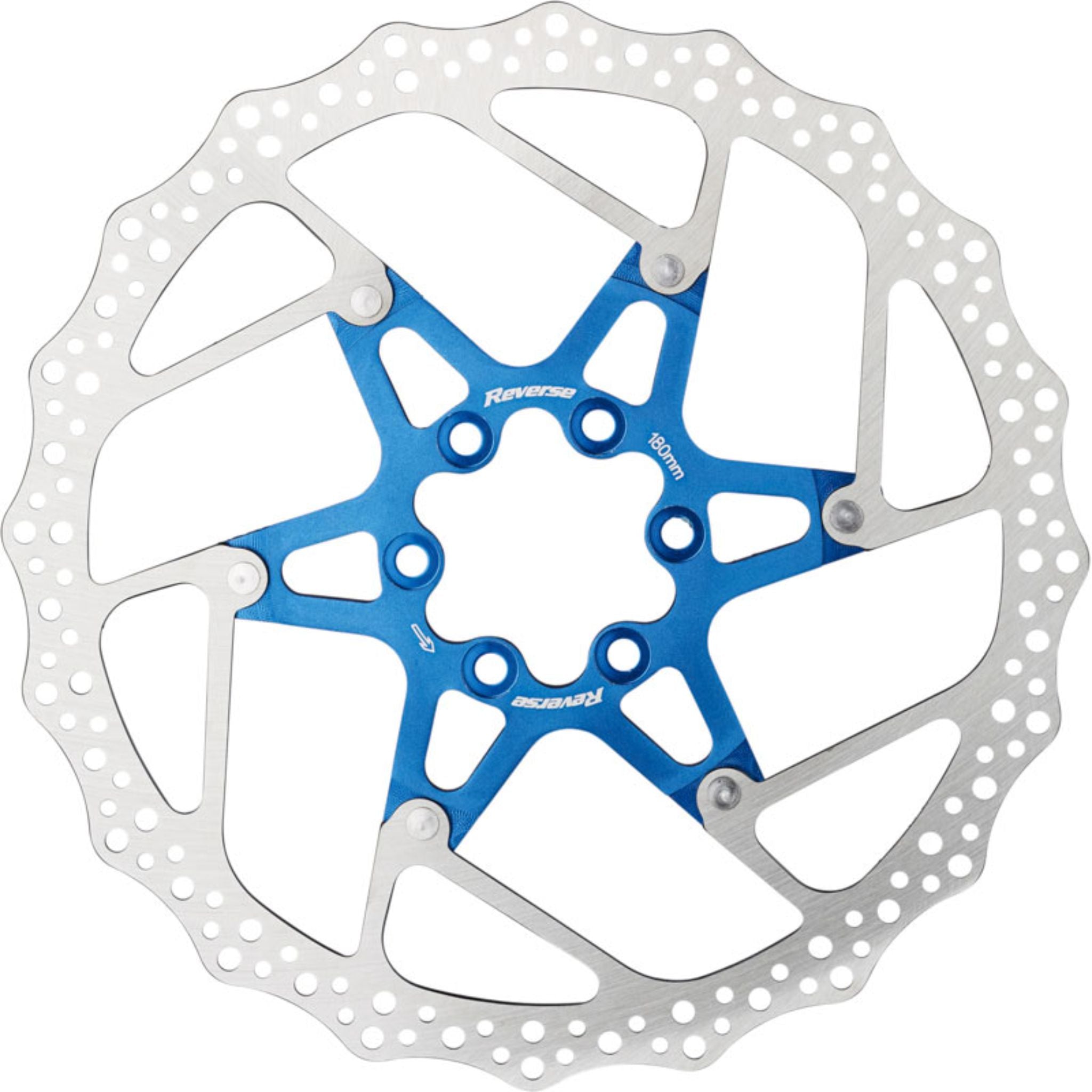 Reverse Components Aluminium/Steel Disc Brake Rotor Blue / 180mm