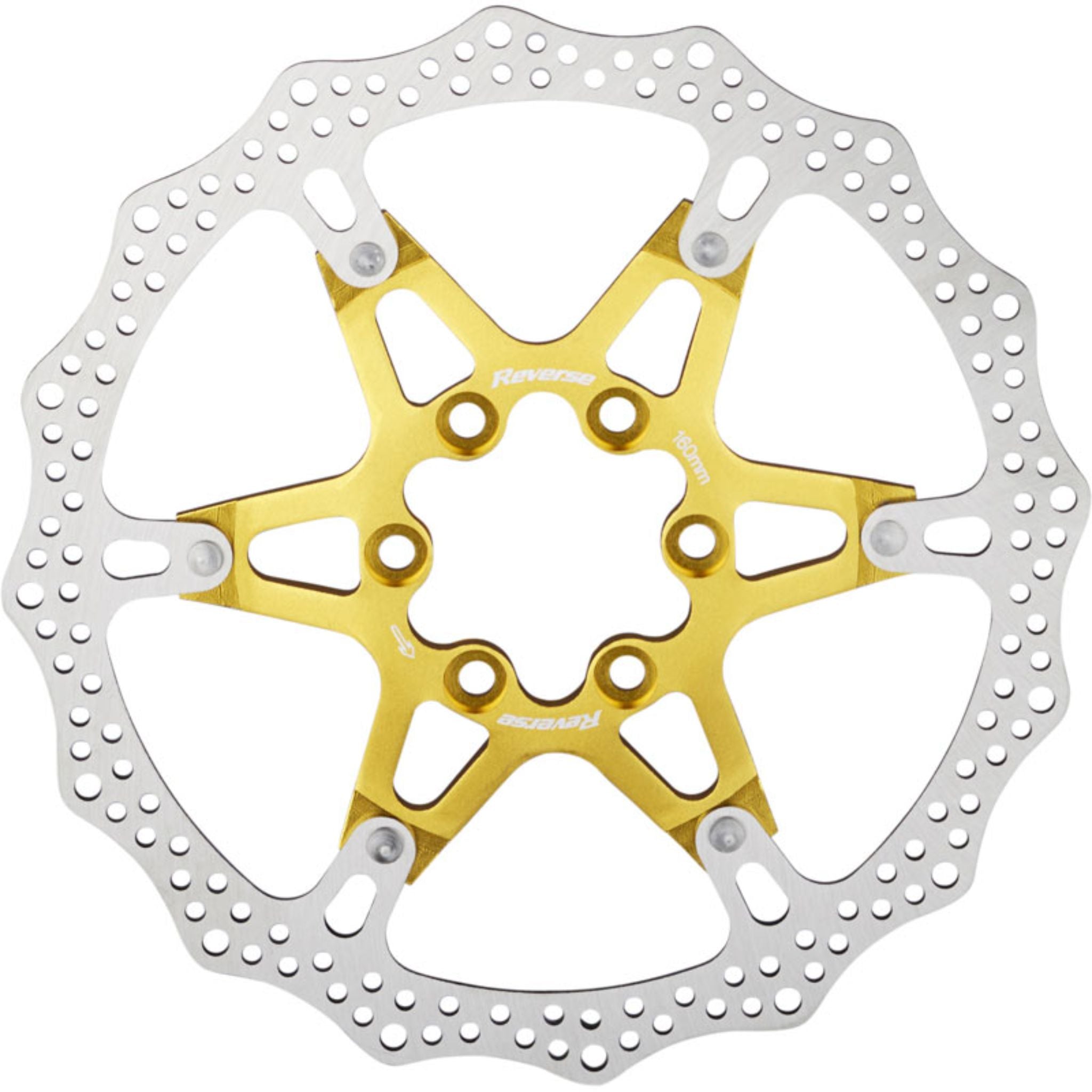 Reverse Components Aluminium/Steel Disc Brake Rotor Gold / 160mm