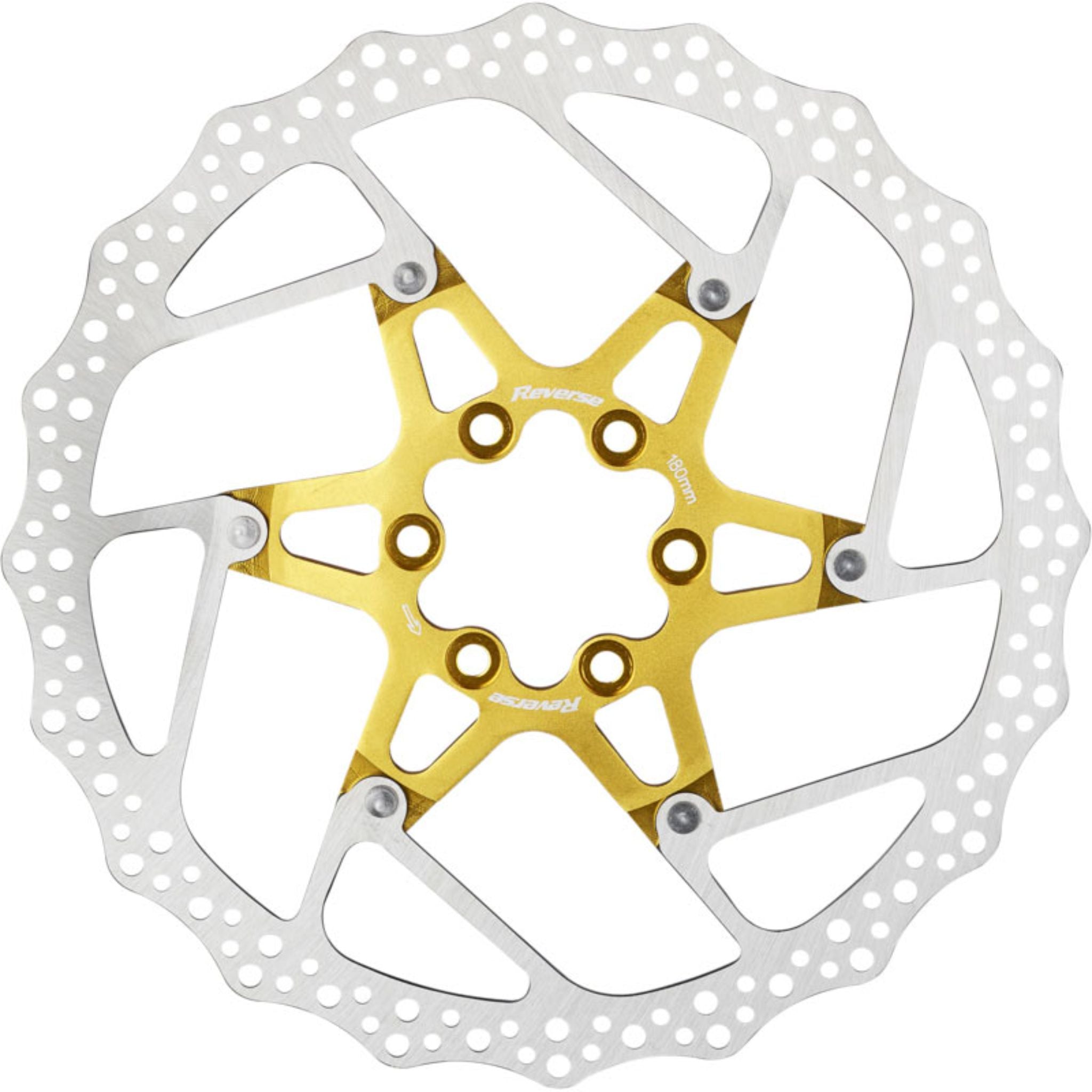 Reverse Components Aluminium/Steel Disc Brake Rotor Gold / 180mm