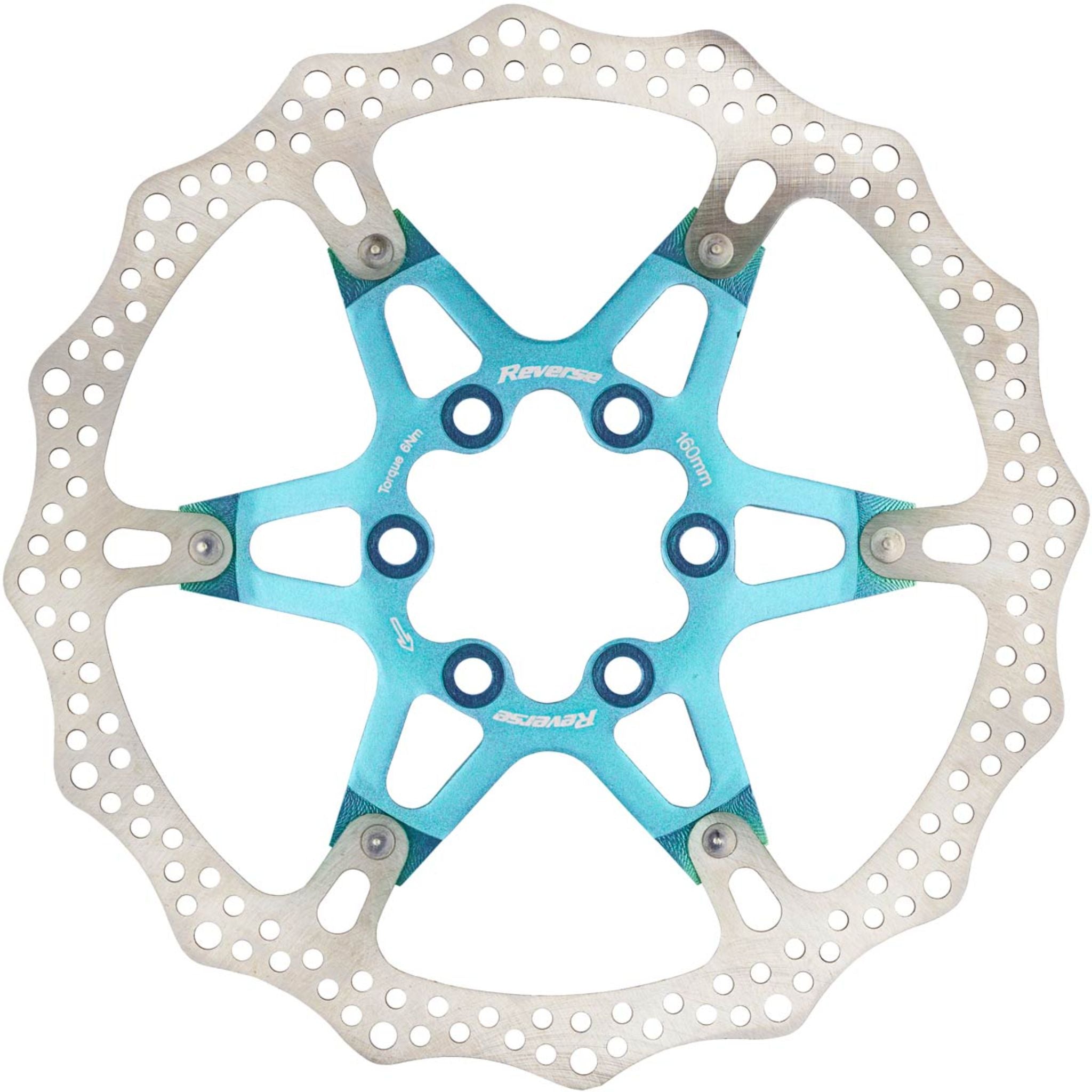 Reverse Components Aluminium/Steel Disc Brake Rotor Light Blue / 160mm