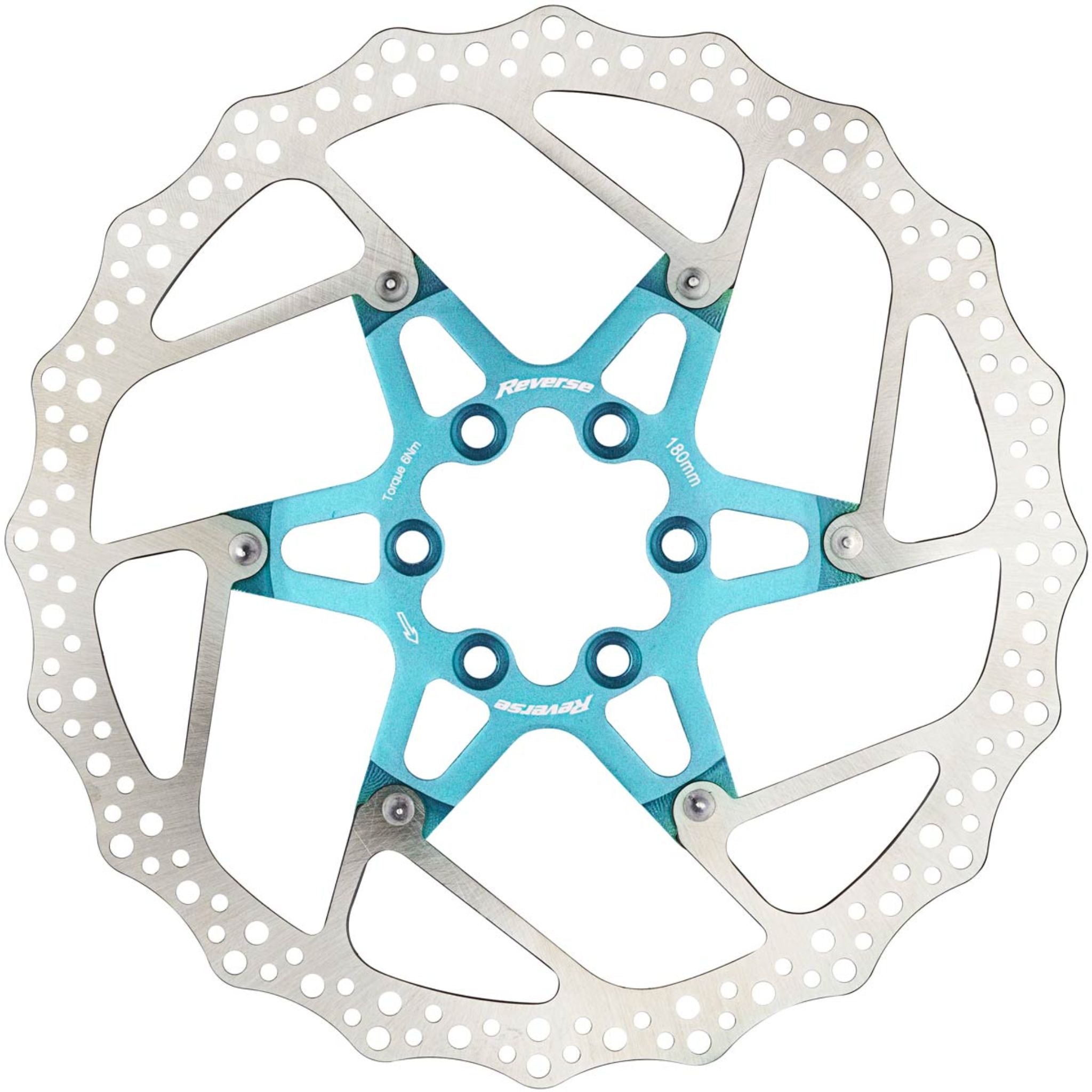 Reverse Components Aluminium/Steel Disc Brake Rotor Light Blue / 180mm