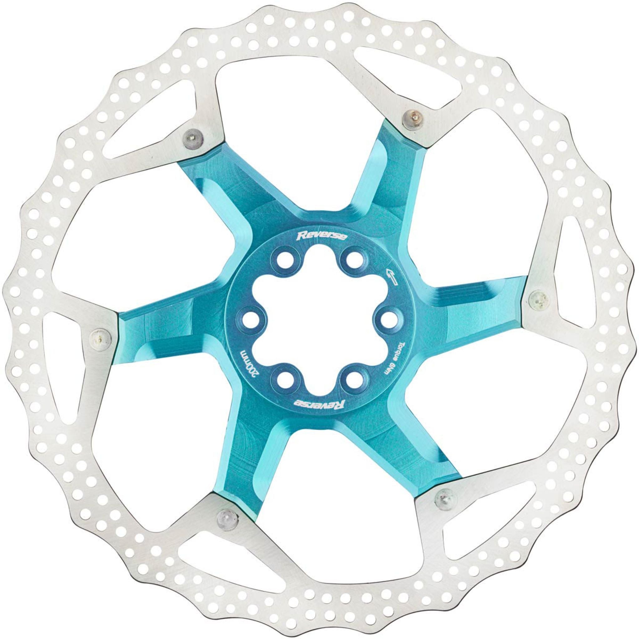 Reverse Components Aluminium/Steel Disc Brake Rotor Light Blue / 200mm
