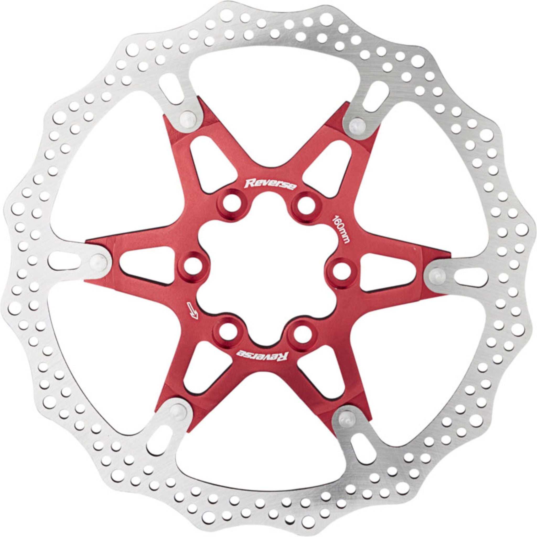 Reverse Components Aluminium/Steel Disc Brake Rotor Red / 160mm