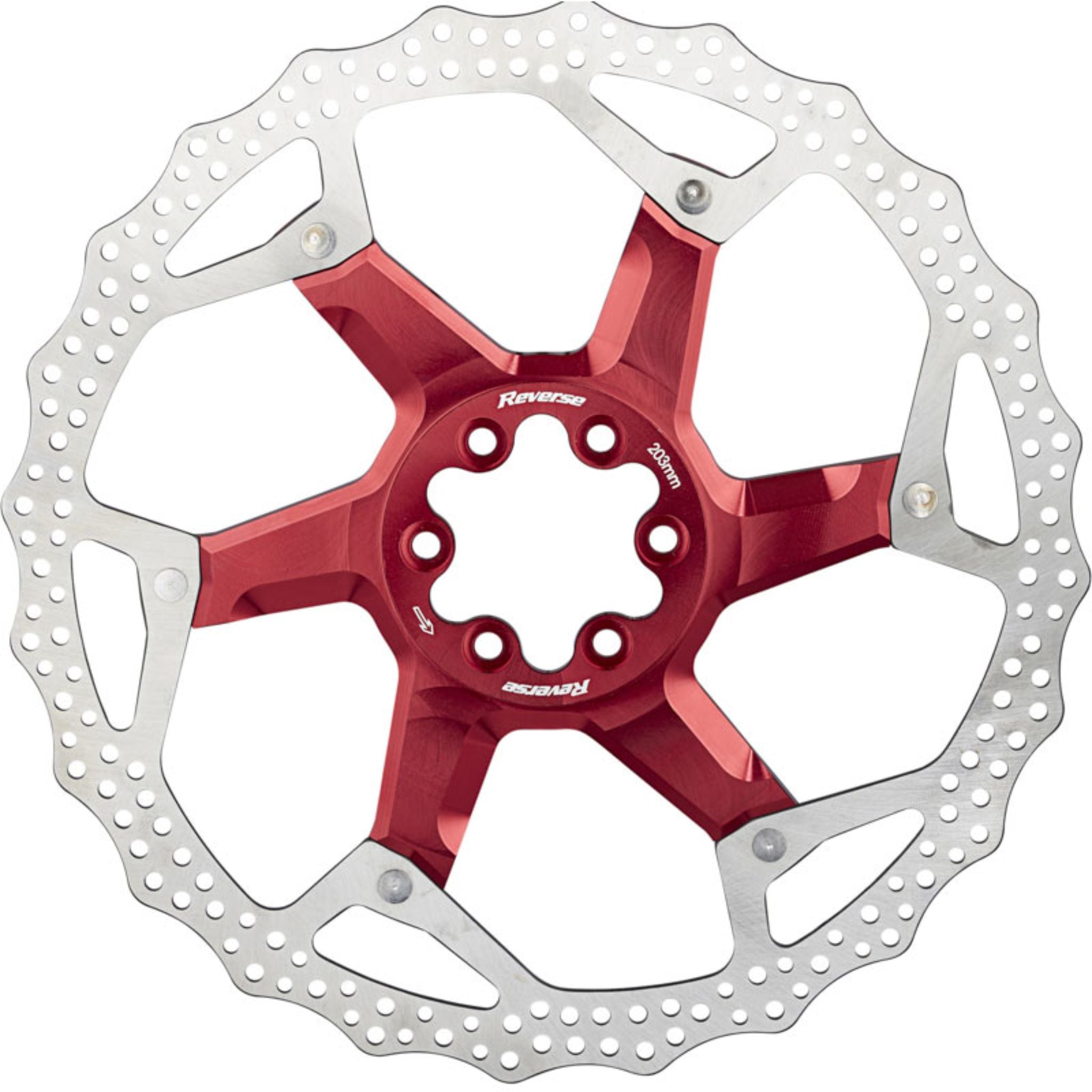 Reverse Components Aluminium/Steel Disc Brake Rotor Red / 203mm