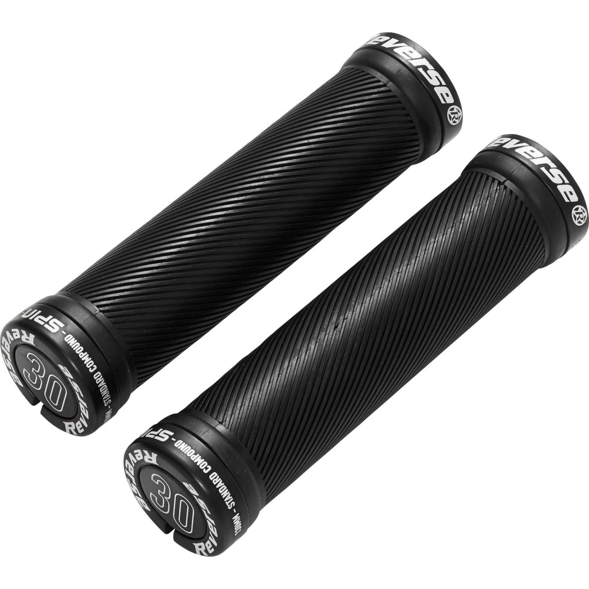 Reverse Components Spin Lock On Grips Black