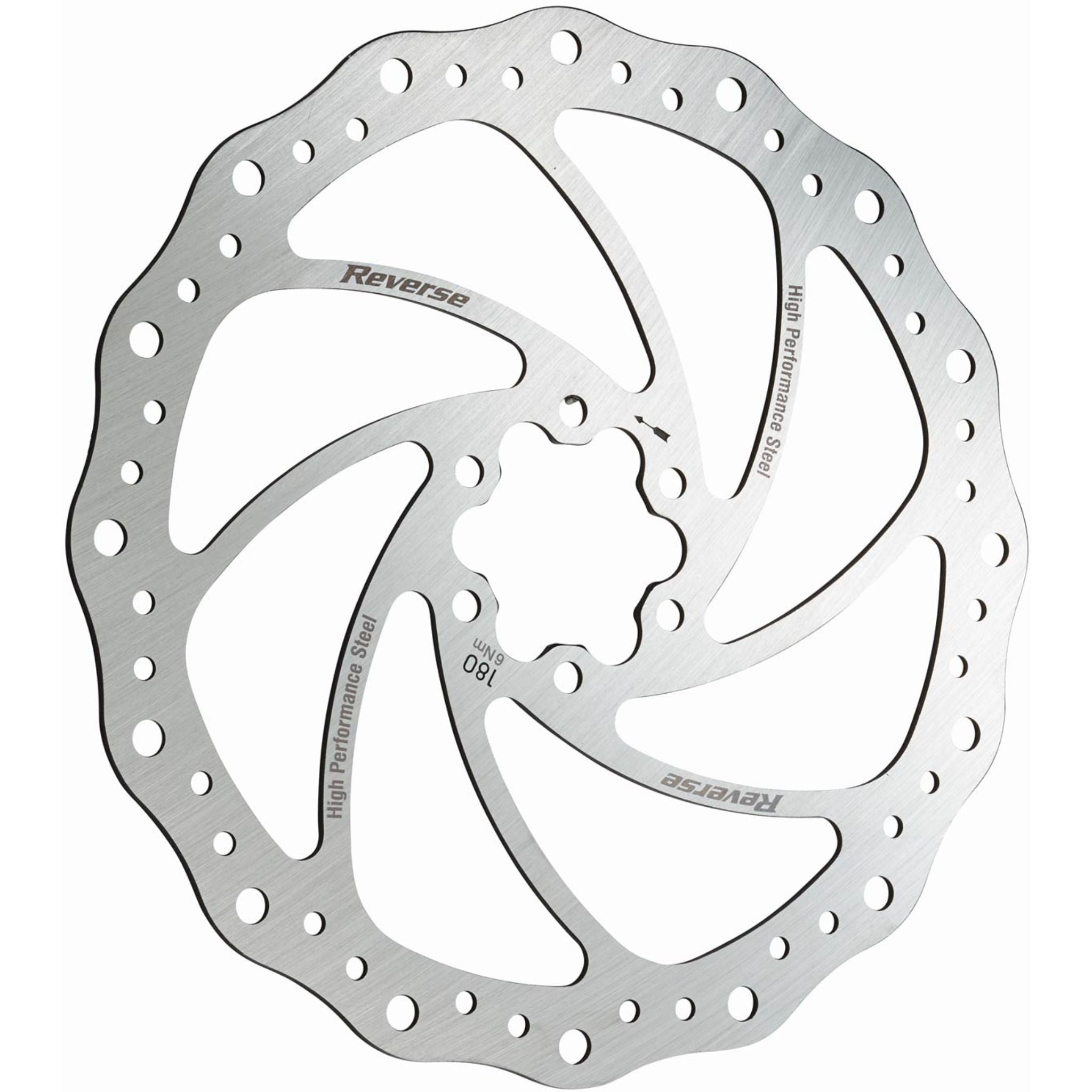Reverse Components Steel Disc Brake Rotor Silver / 180mm