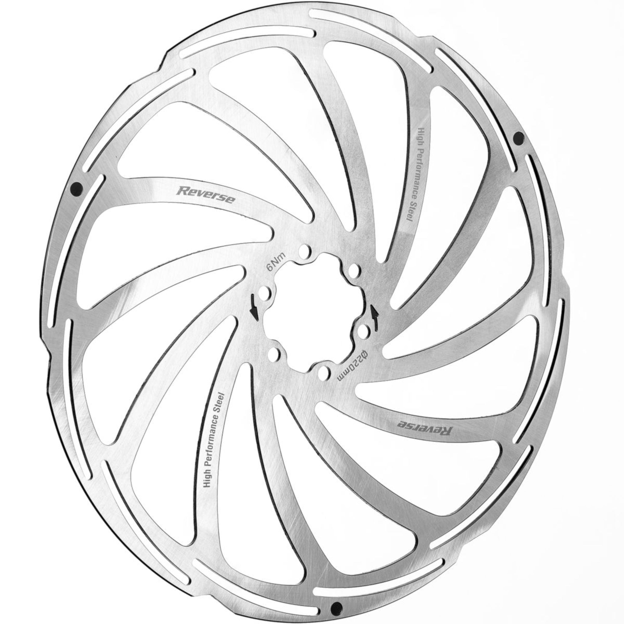 Reverse Components Steel Disc Brake Rotor Silver / 220mm
