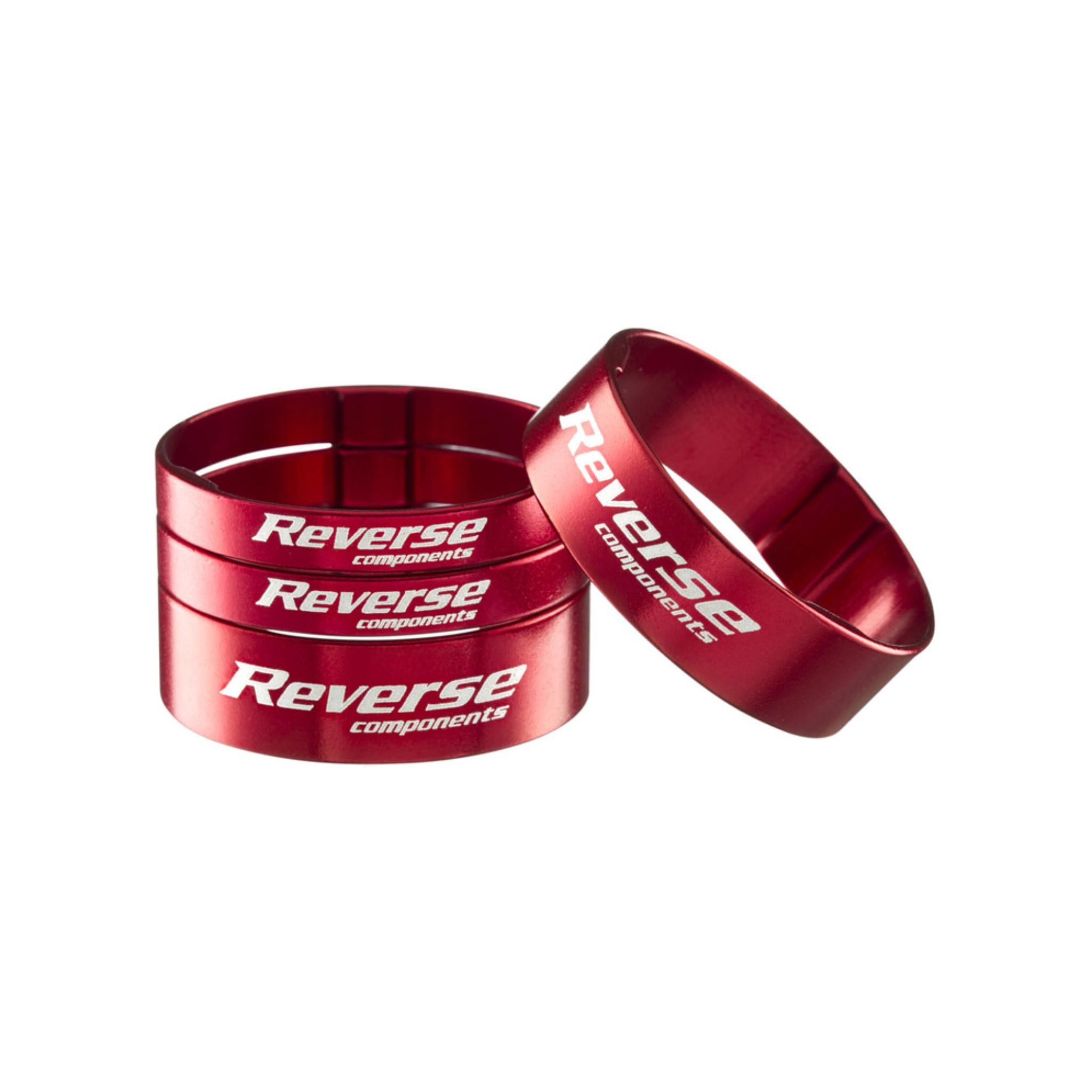 Reverse Headset Spacers Red