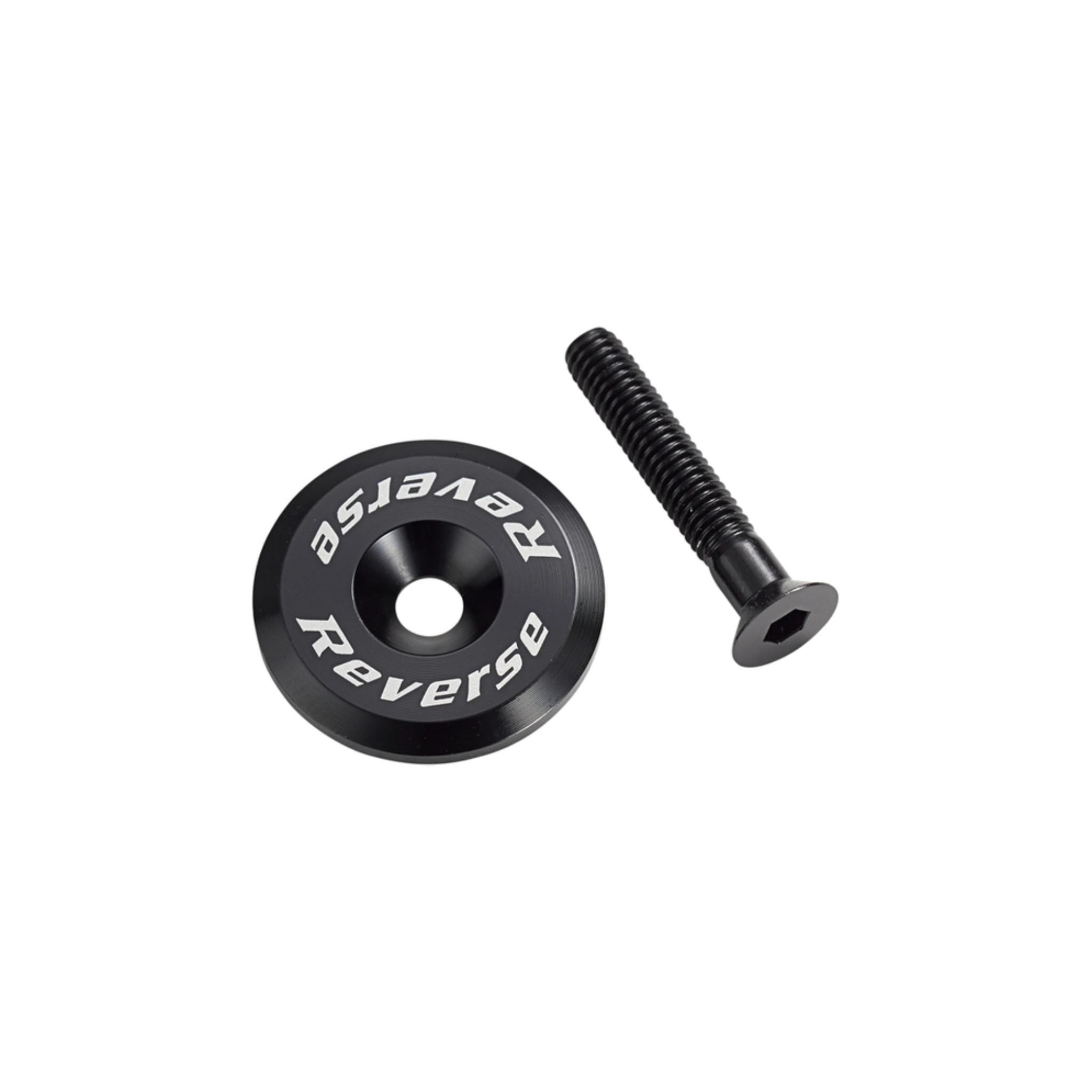Reverse Headset Top Cap & Bolt Black