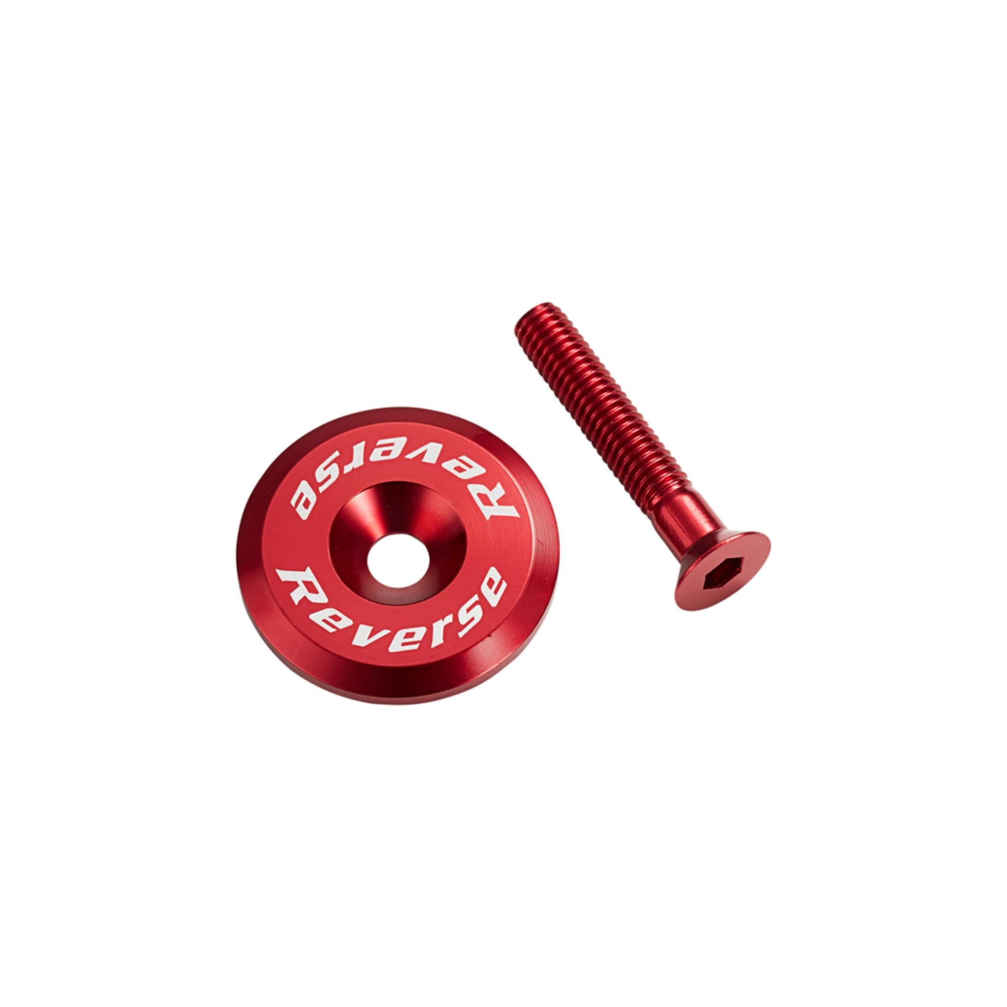 Reverse Headset Top Cap & Bolt Red
