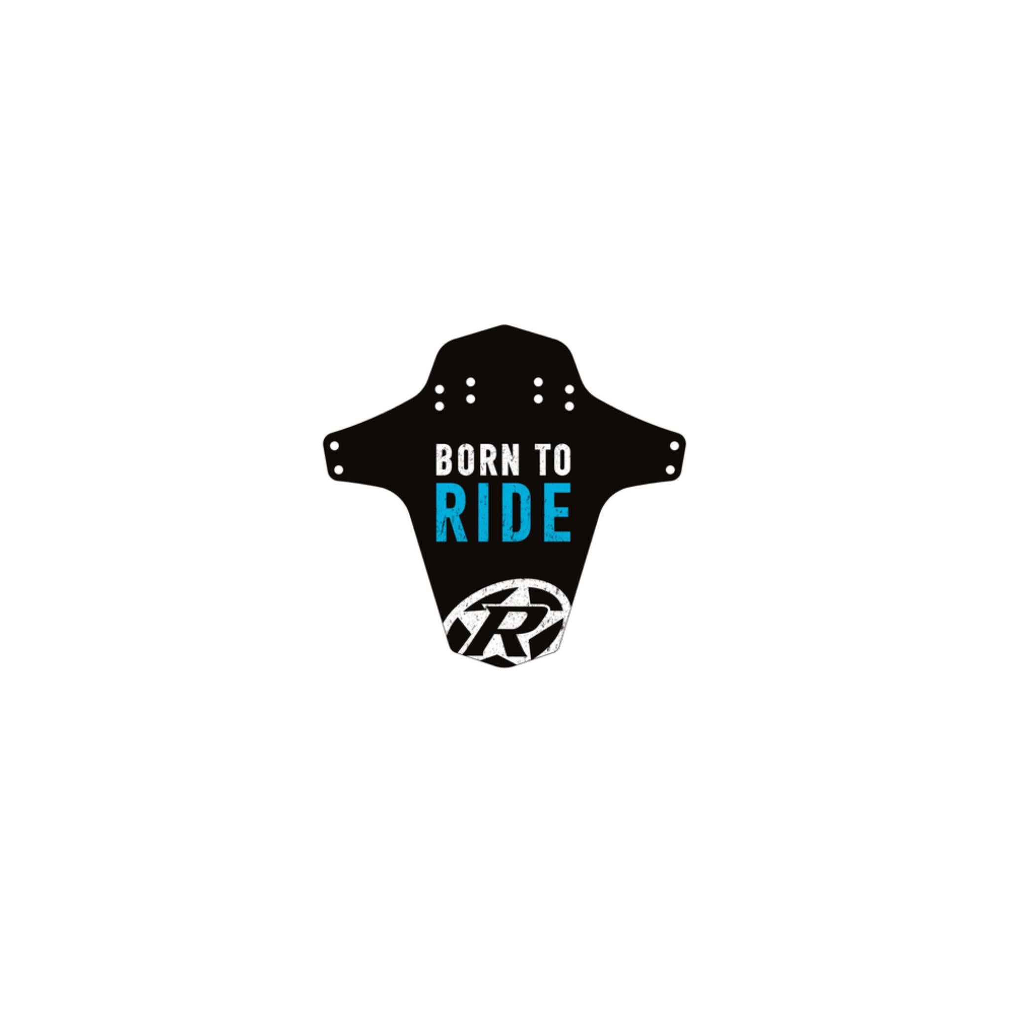 Reverse Mudfender Born to Ride (Black/Light-Blue)