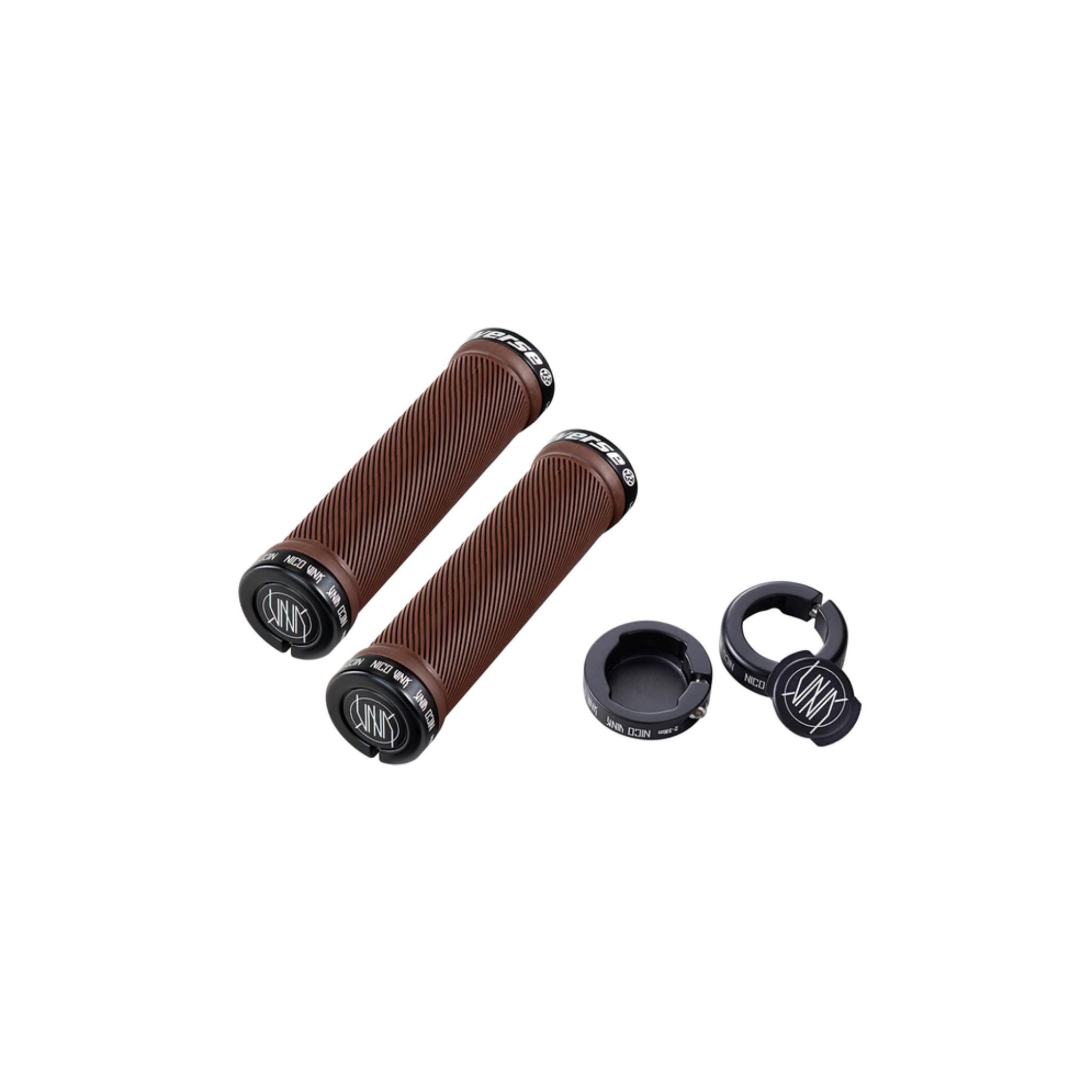Reverse Nico Vink Signature Series Lock On Grips Brown/Black