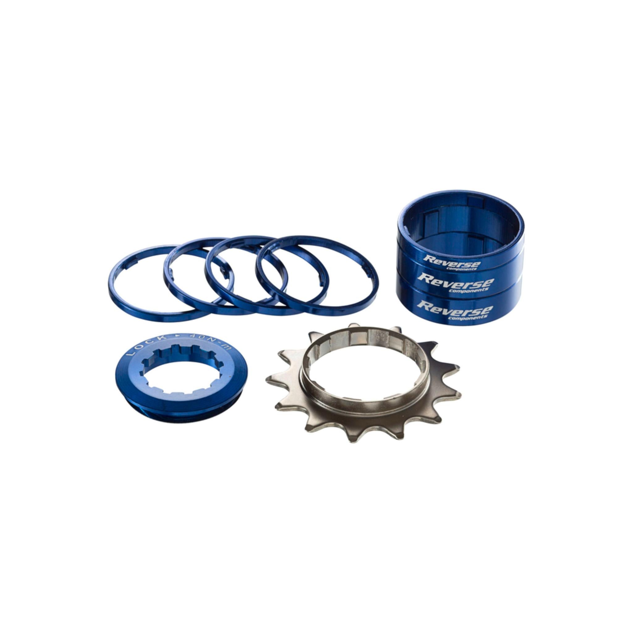 Reverse Single Speed Kit Shimano HG Blue / 13T